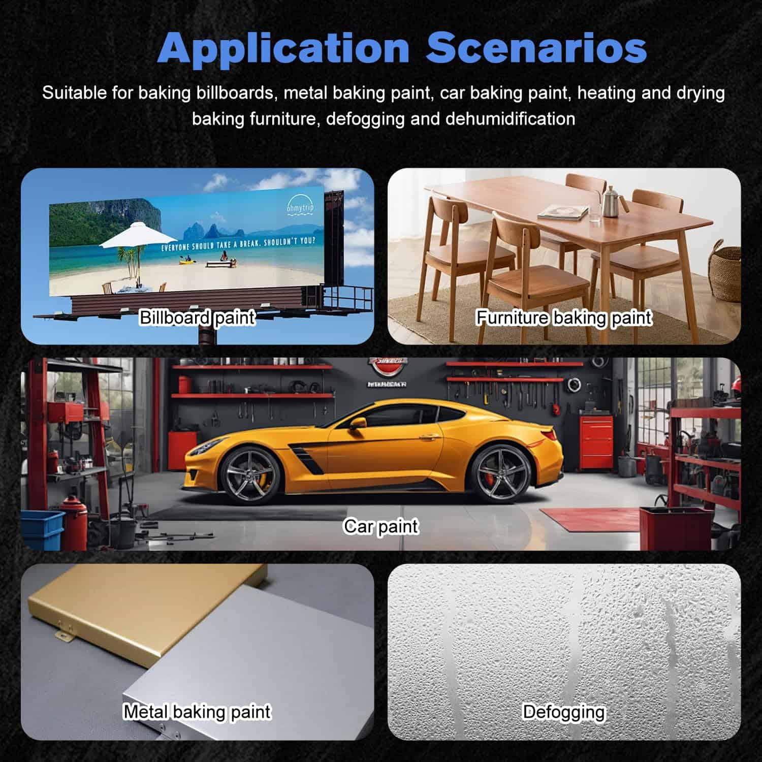 Lámpara de Secado por Infrarrojos pakowin - 1000w para - Imagen 8