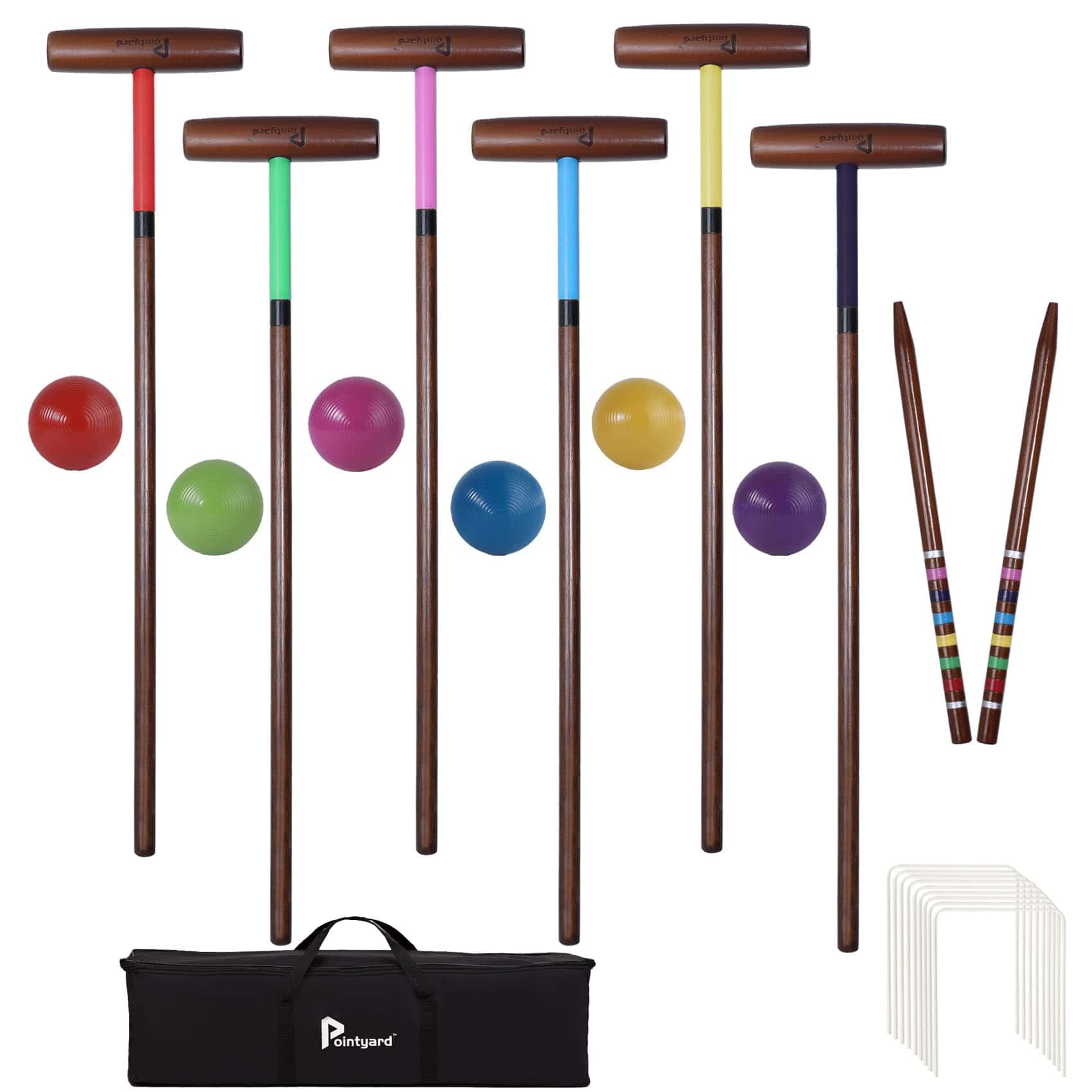 Juego de Croquet de Seis Jugadores Pointyard 32" con