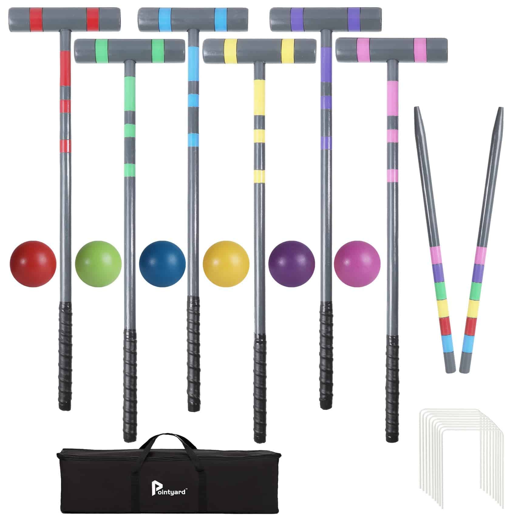 Juego de Croquet de Seis Jugadores Pointyard 35" Deluxe