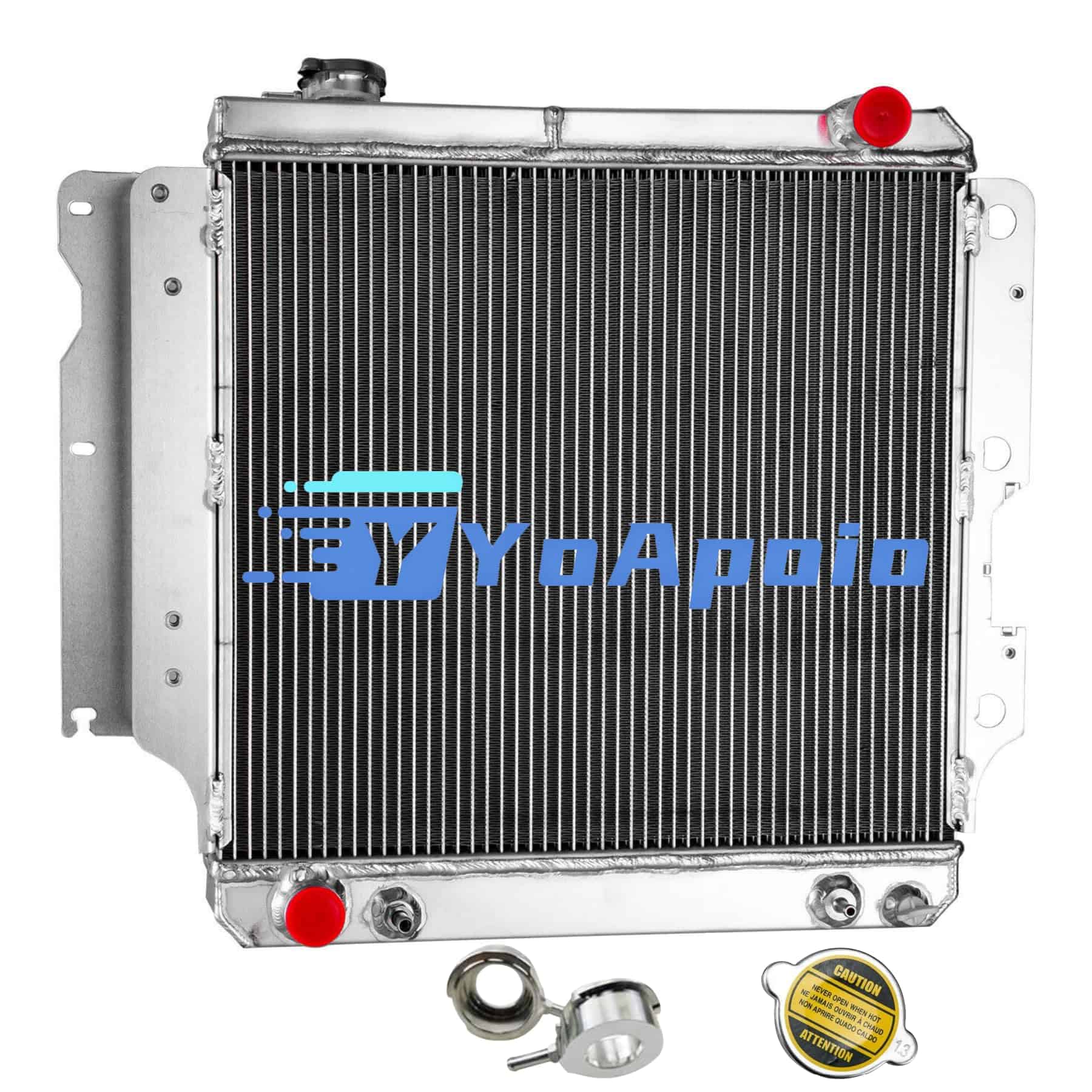 Radiador de aluminio de 3 filas YoApoio para Jeep Wrangler