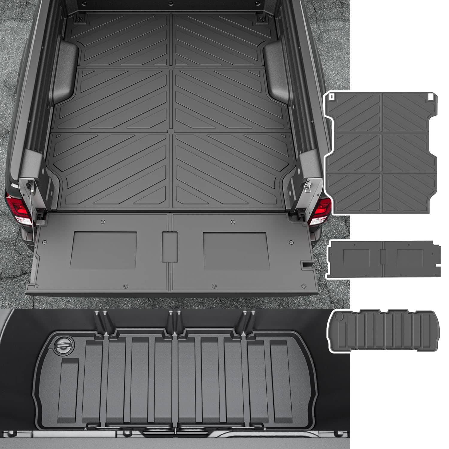 Tapete de cama de 5.3 pies compatible con la Honda