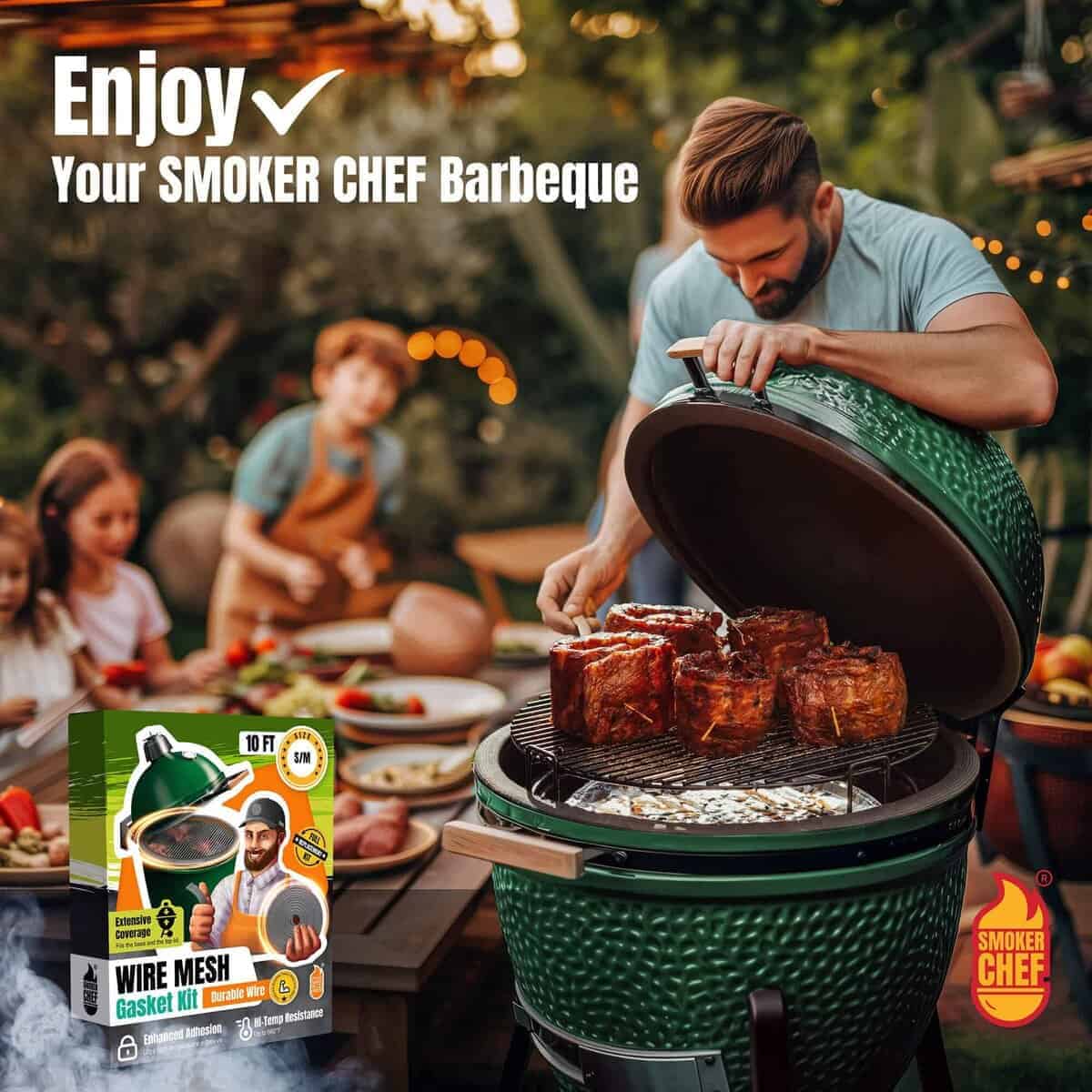 Sustitución de junta para Big Green Egg S/M - 10 FT Junta - Imagen 8