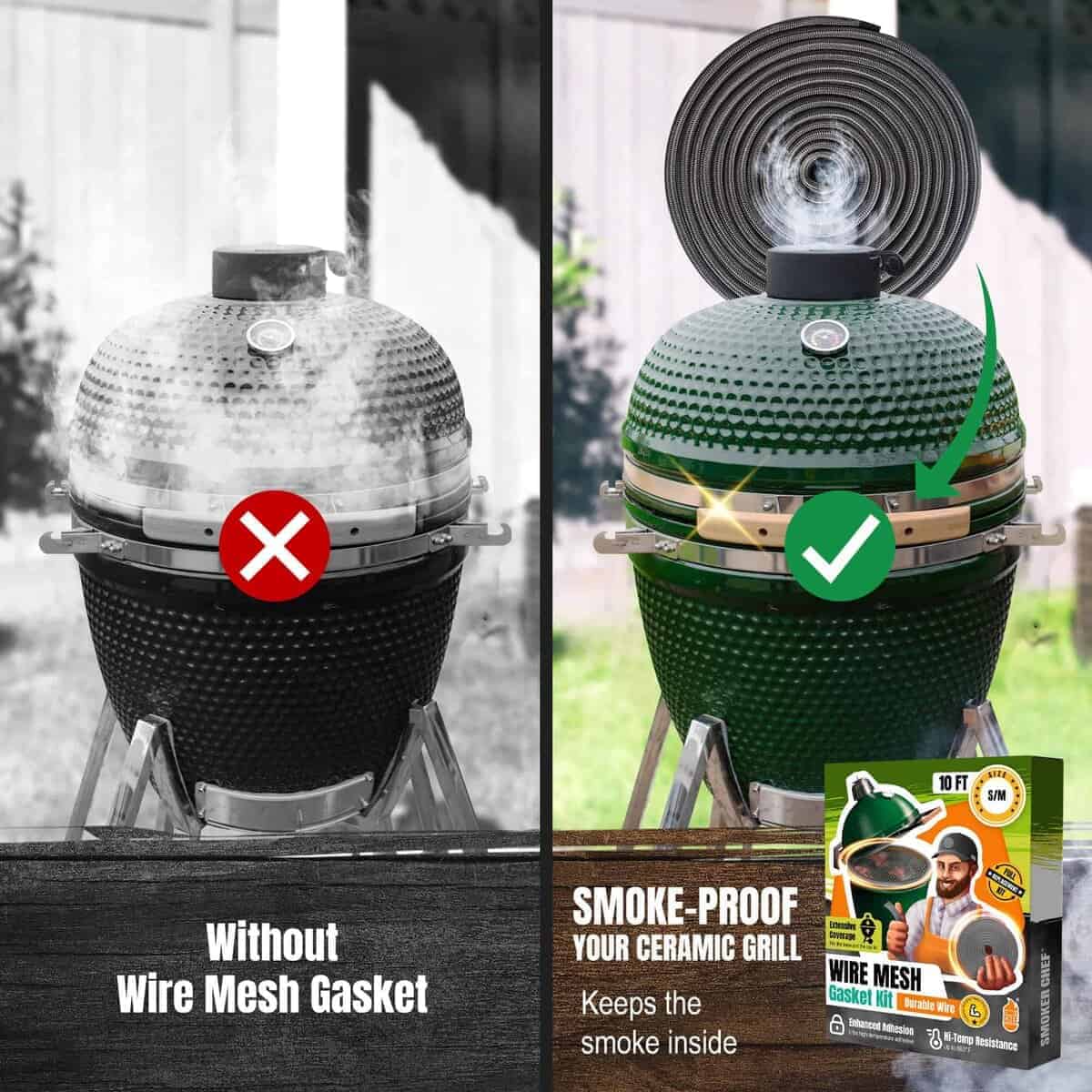 Sustitución de junta para Big Green Egg S/M - 10 FT Junta - Imagen 5