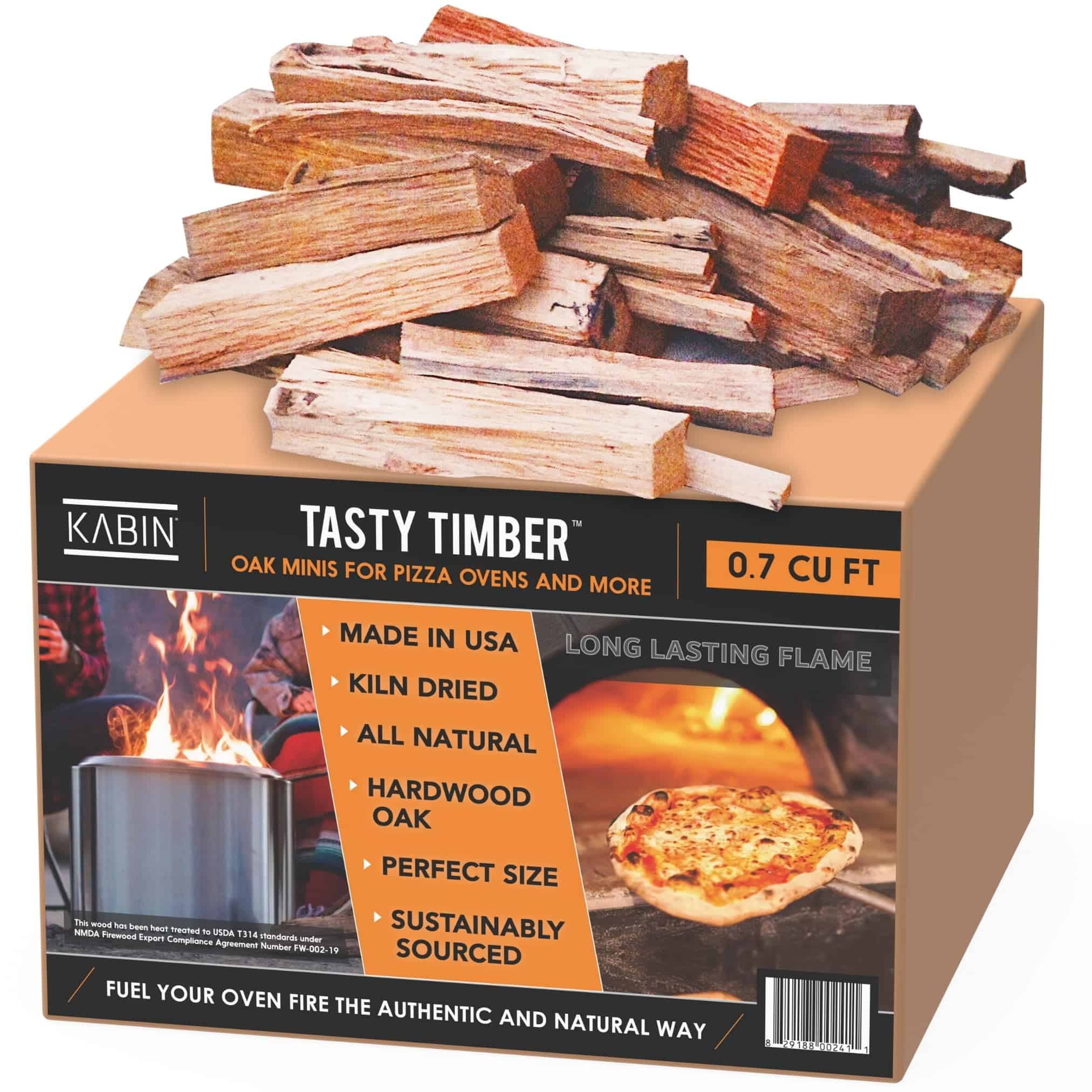 KABIN Tasty Timber - 13 LBS Minis de Roble Secados al Horno