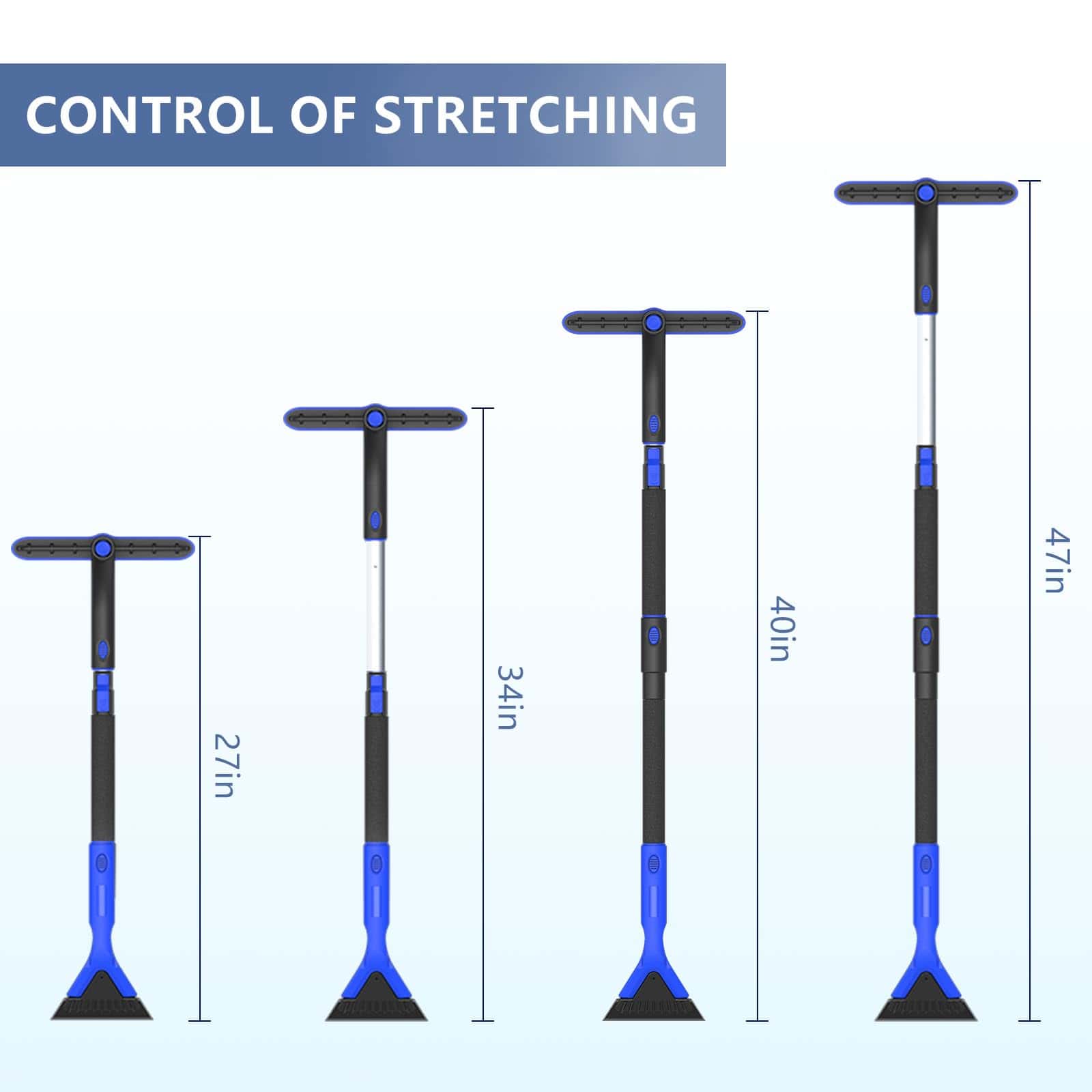 Raspadores de Hielo para Parabrisas de Coche de 47", 2 en 1 - Imagen 6