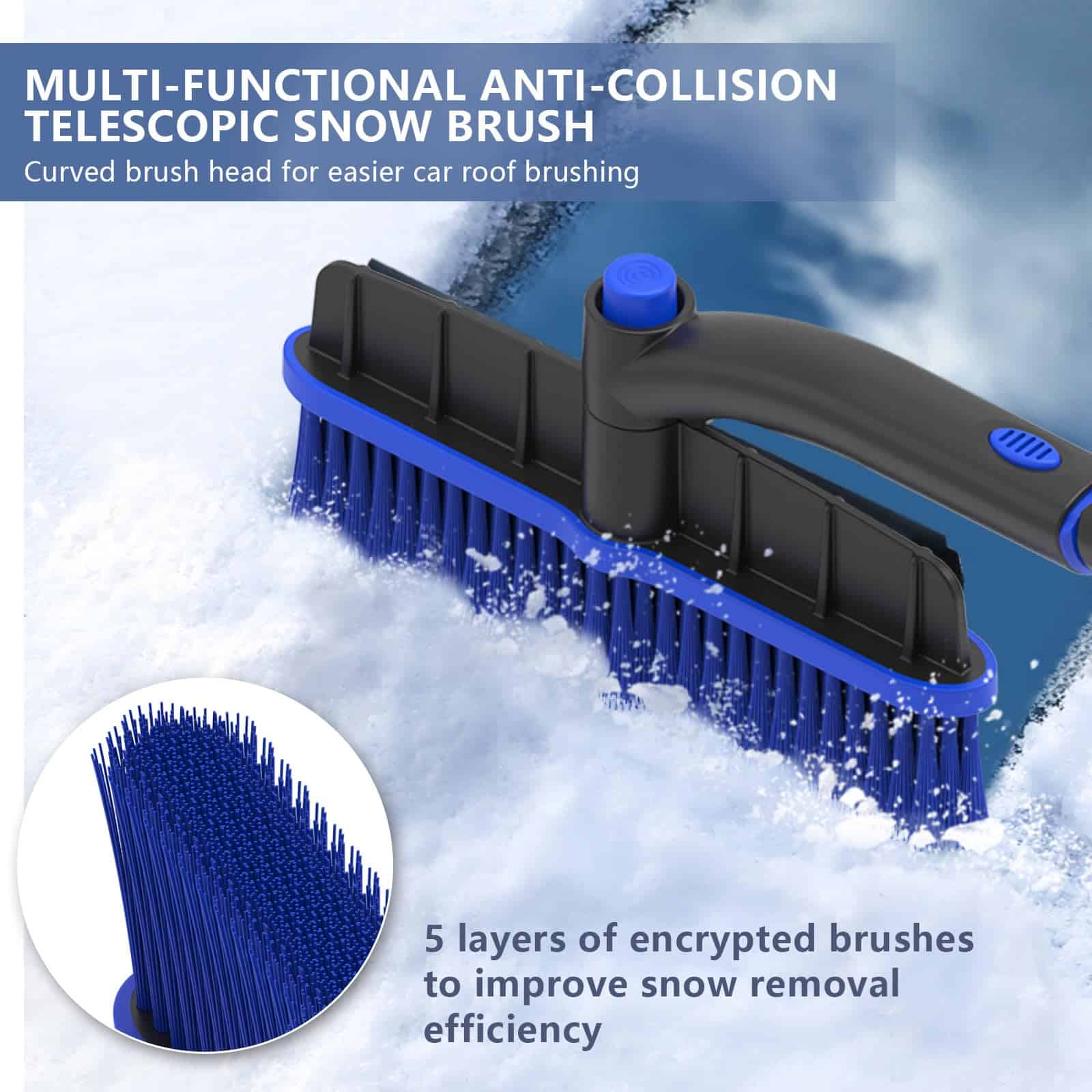 Raspadores de Hielo para Parabrisas de Coche de 47", 2 en 1 - Imagen 4