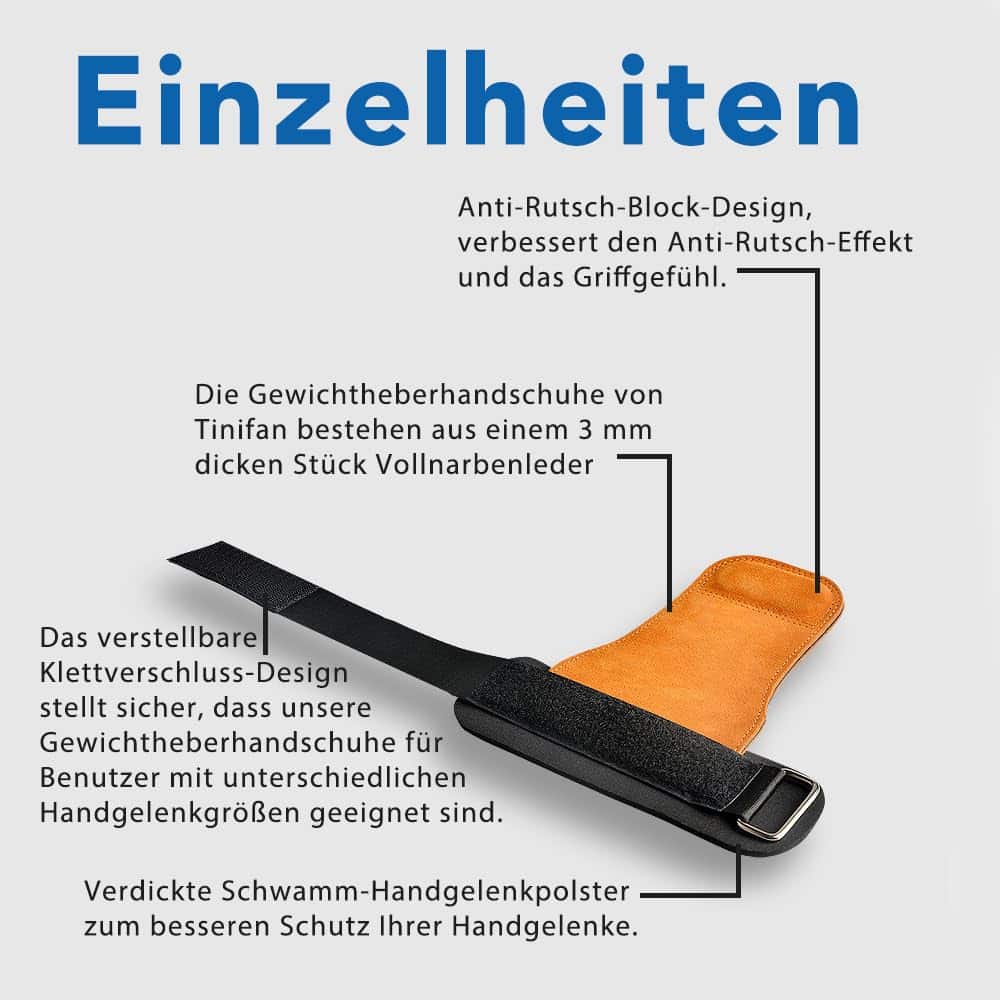 Muñequeras Tinifan para Levantamiento de Pesas, Deadlift y - Imagen 3