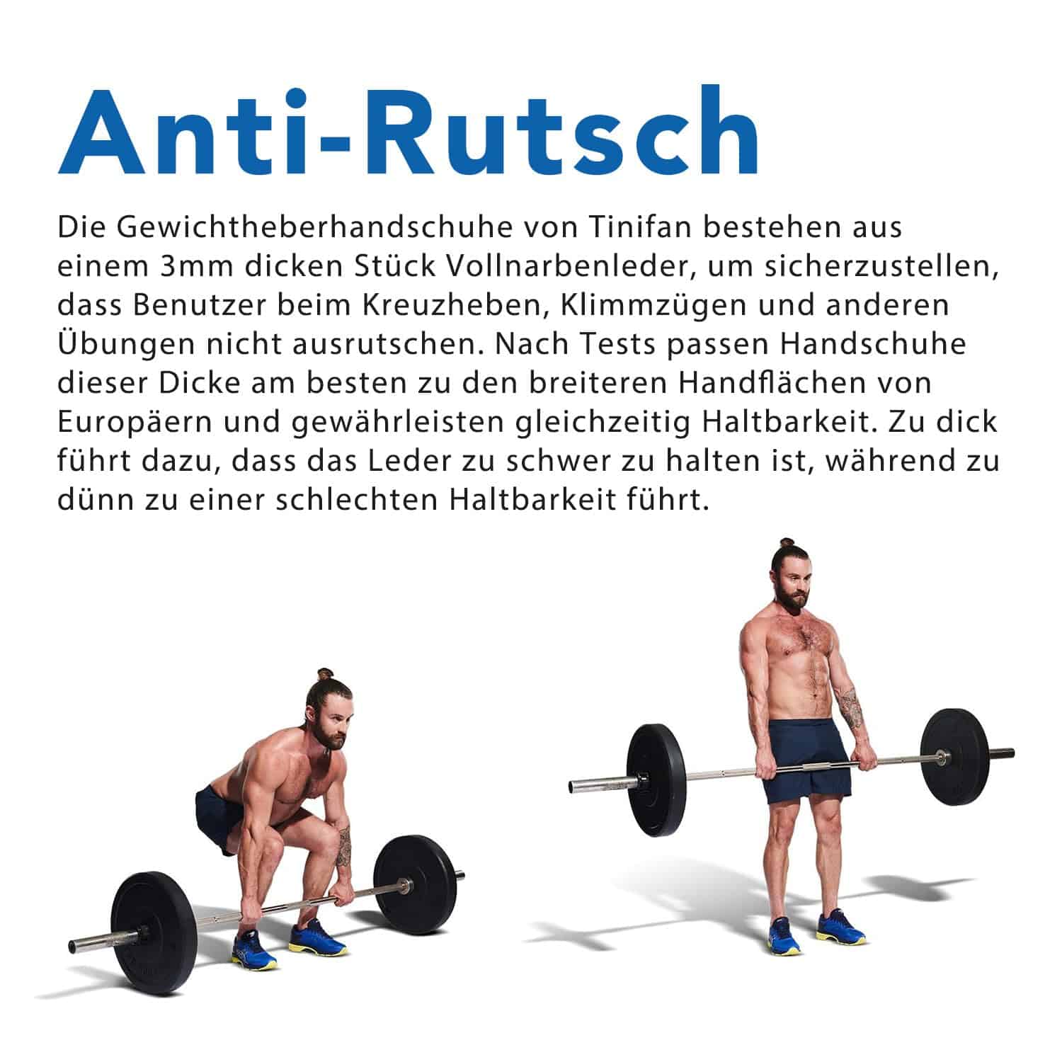 Muñequeras Tinifan para Levantamiento de Pesas, Deadlift y - Imagen 5