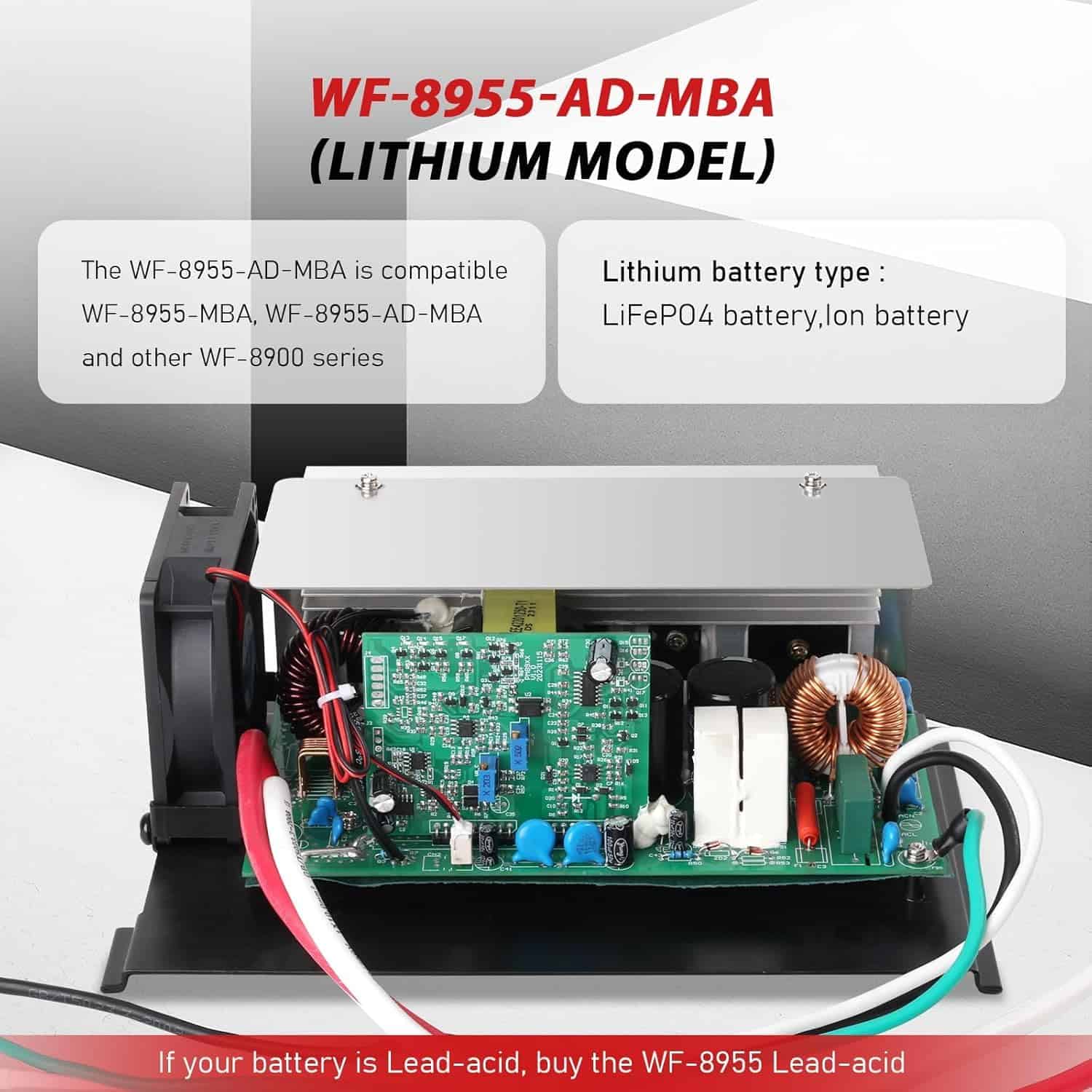 Cargador de energía WF-8955-MBA de 55 amperios para - Imagen 4