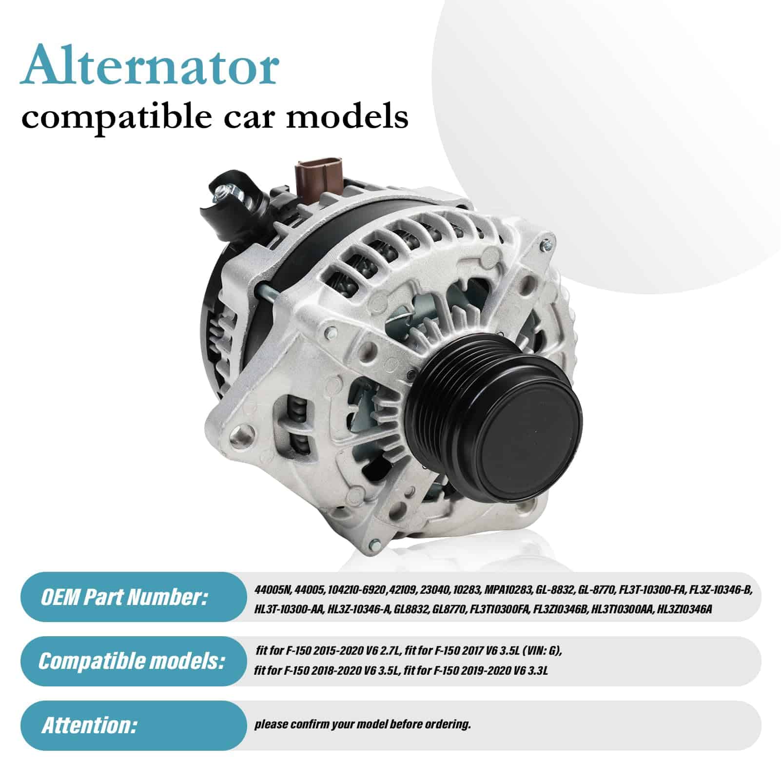 Generador de corriente alterna del alternador compatible - Imagen 3