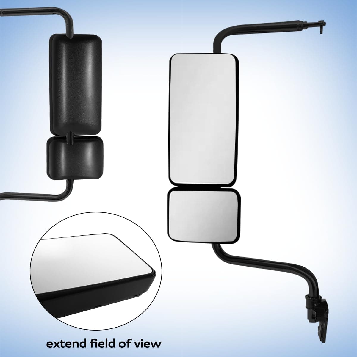 Espejo de puerta negro para camiones semirremolque Hino 238 - Imagen 3