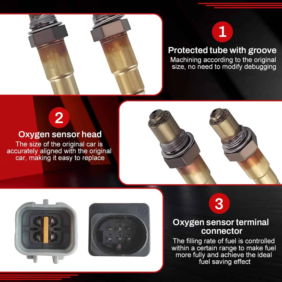 2Pcs 234-5055 234-4568 Sensor de oxígeno de relación - Imagen 4