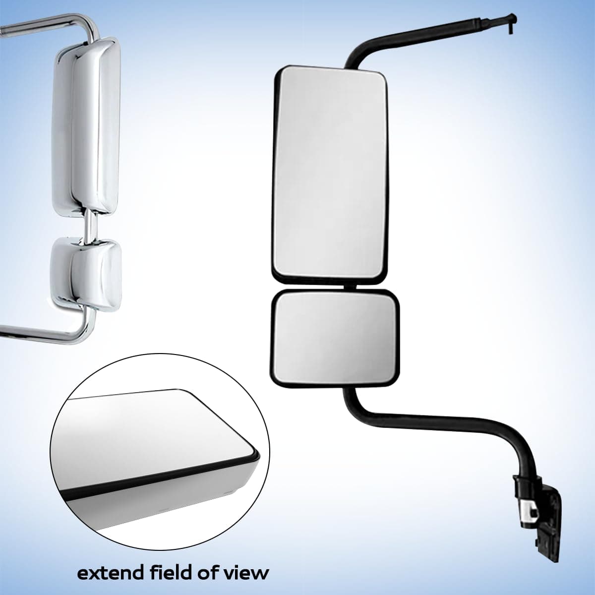 Espejo de Puerta Cromado para Camiones Semi Hino 238 258 - Imagen 3