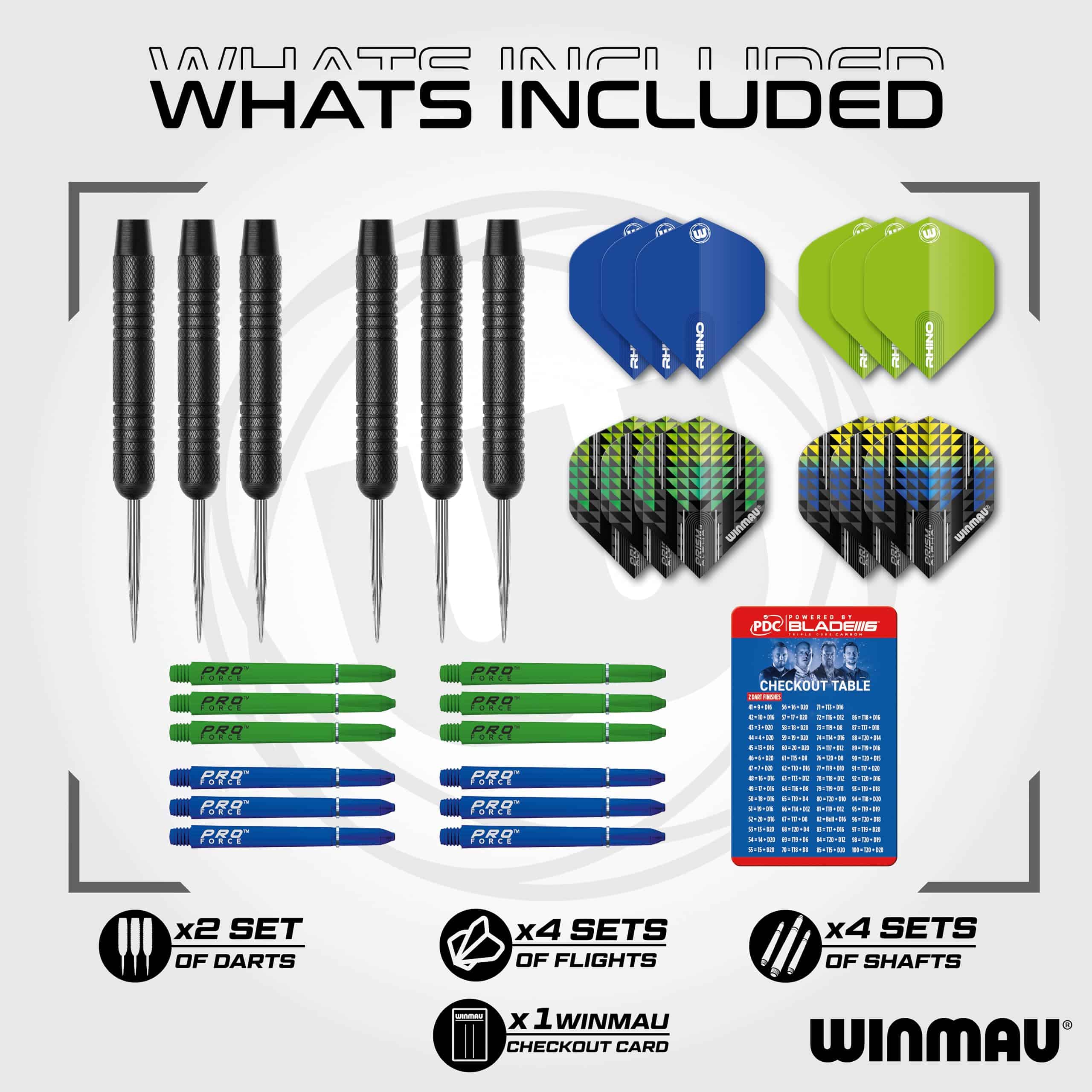 Set de Dardos Winmau Cadet | Acero Premium | Set de 19g de - Imagen 3