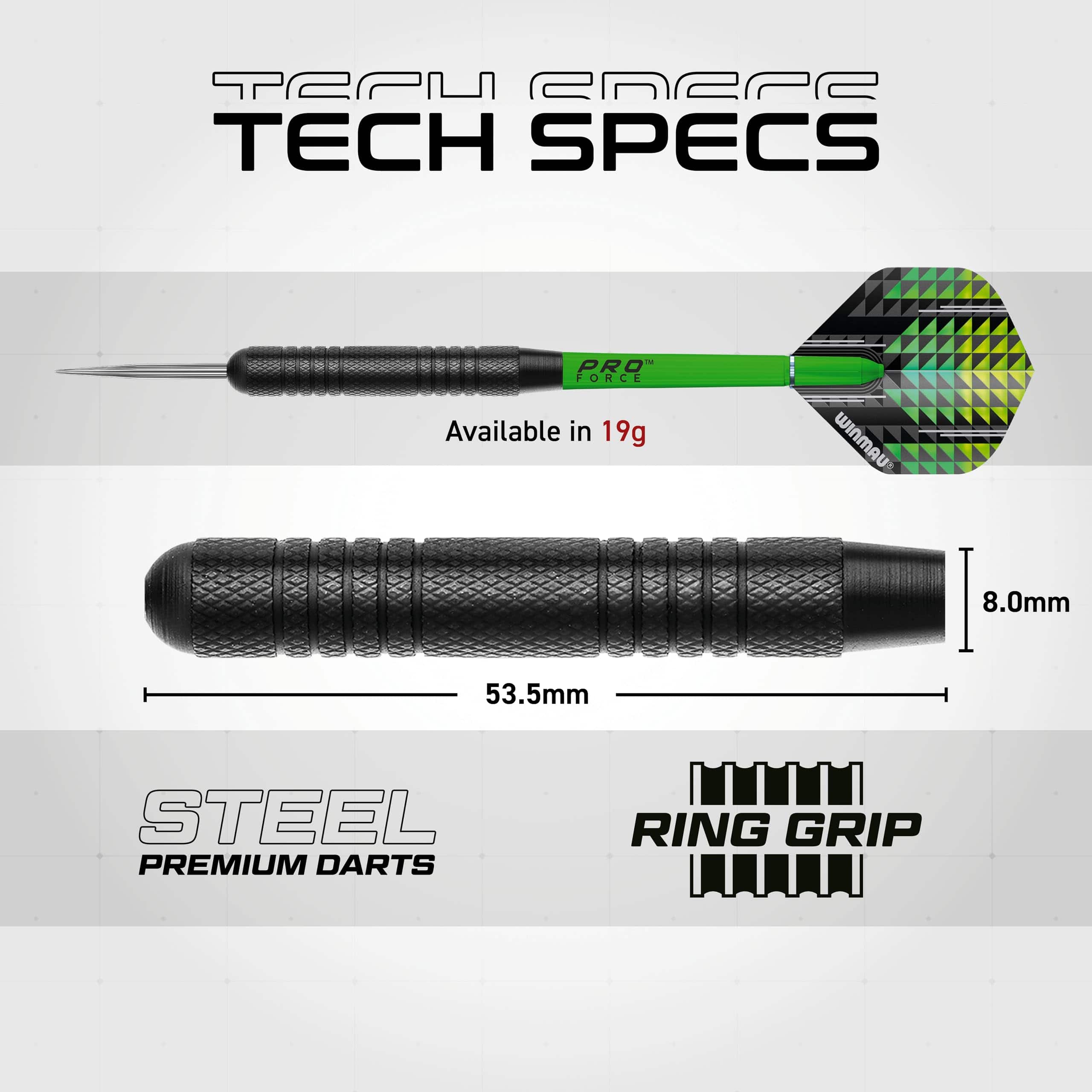 Set de Dardos Winmau Cadet | Acero Premium | Set de 19g de - Imagen 5