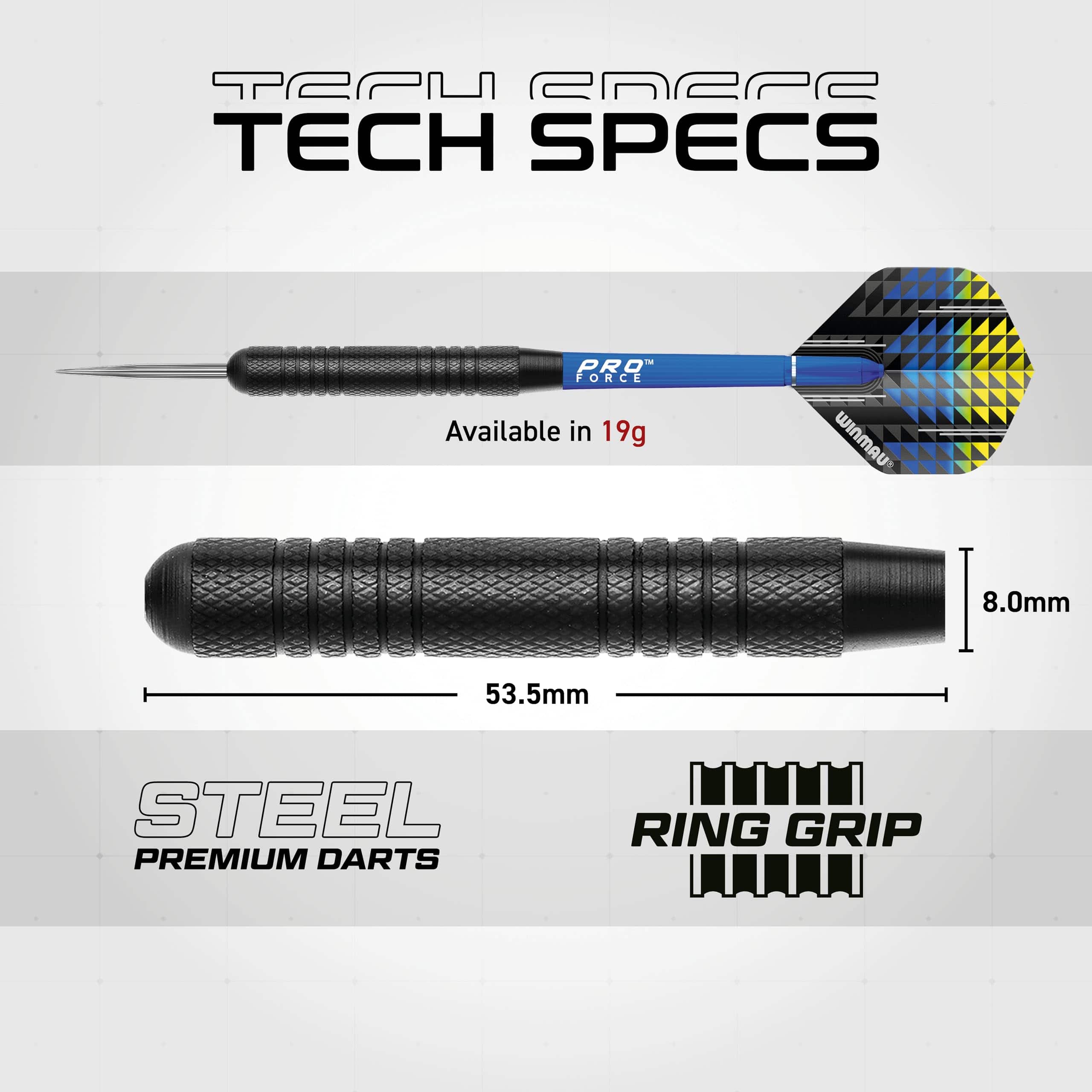Set de Dardos Winmau Cadet | Acero Premium | Set de 19g de - Imagen 6