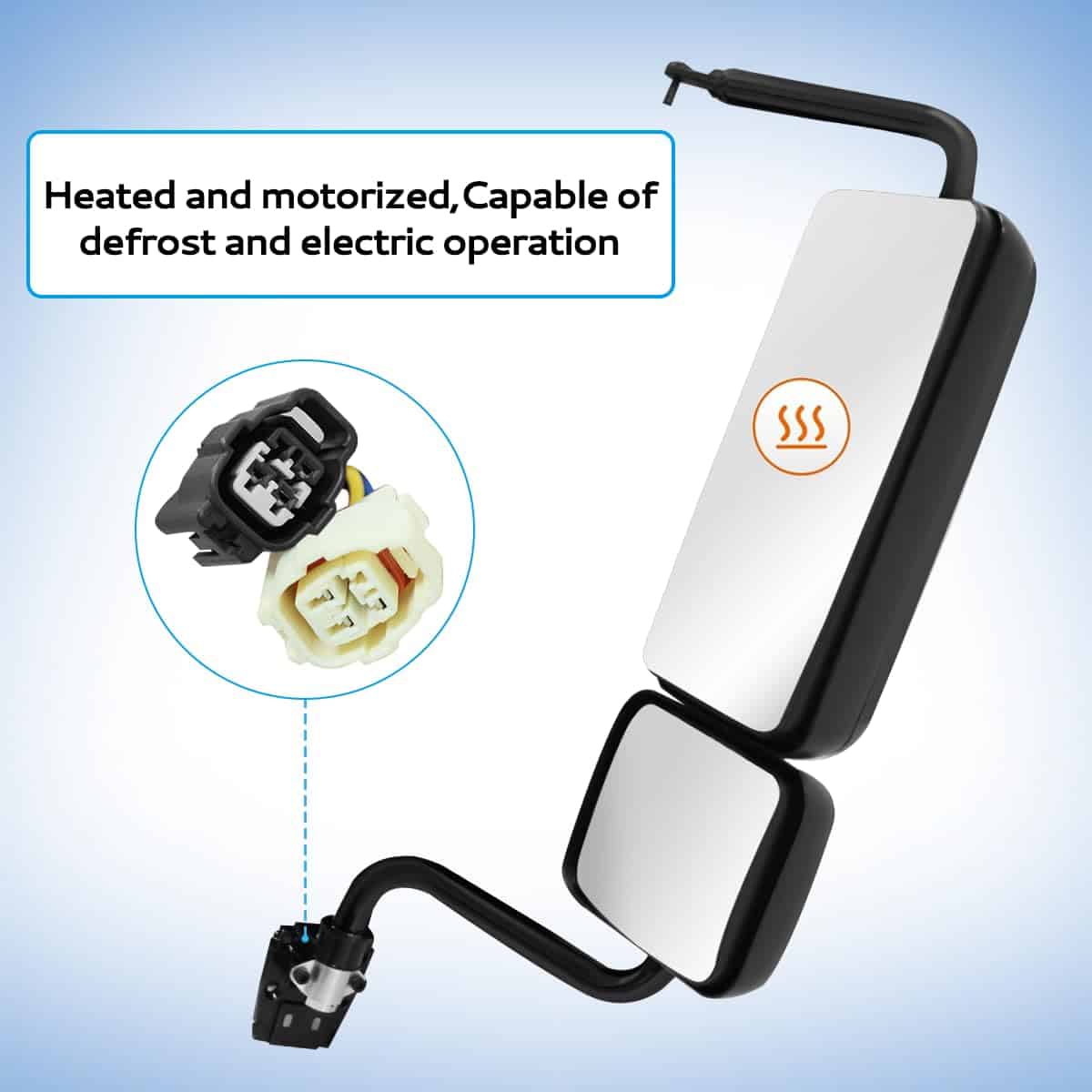 Espejo de puerta negro con señal de luz ajustable - Imagen 5