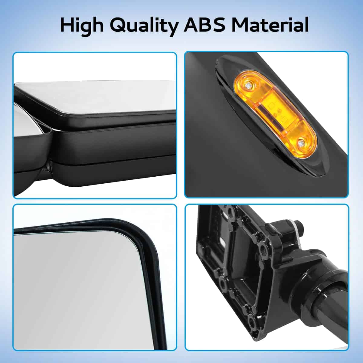 Espejo de puerta negro con señal de luz ajustable - Imagen 4