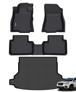 GINOWY - Juego de tapetes y forro de maletero para Subaru