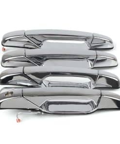 4PCS Manija de la puerta exterior cromada Delantera Trasera