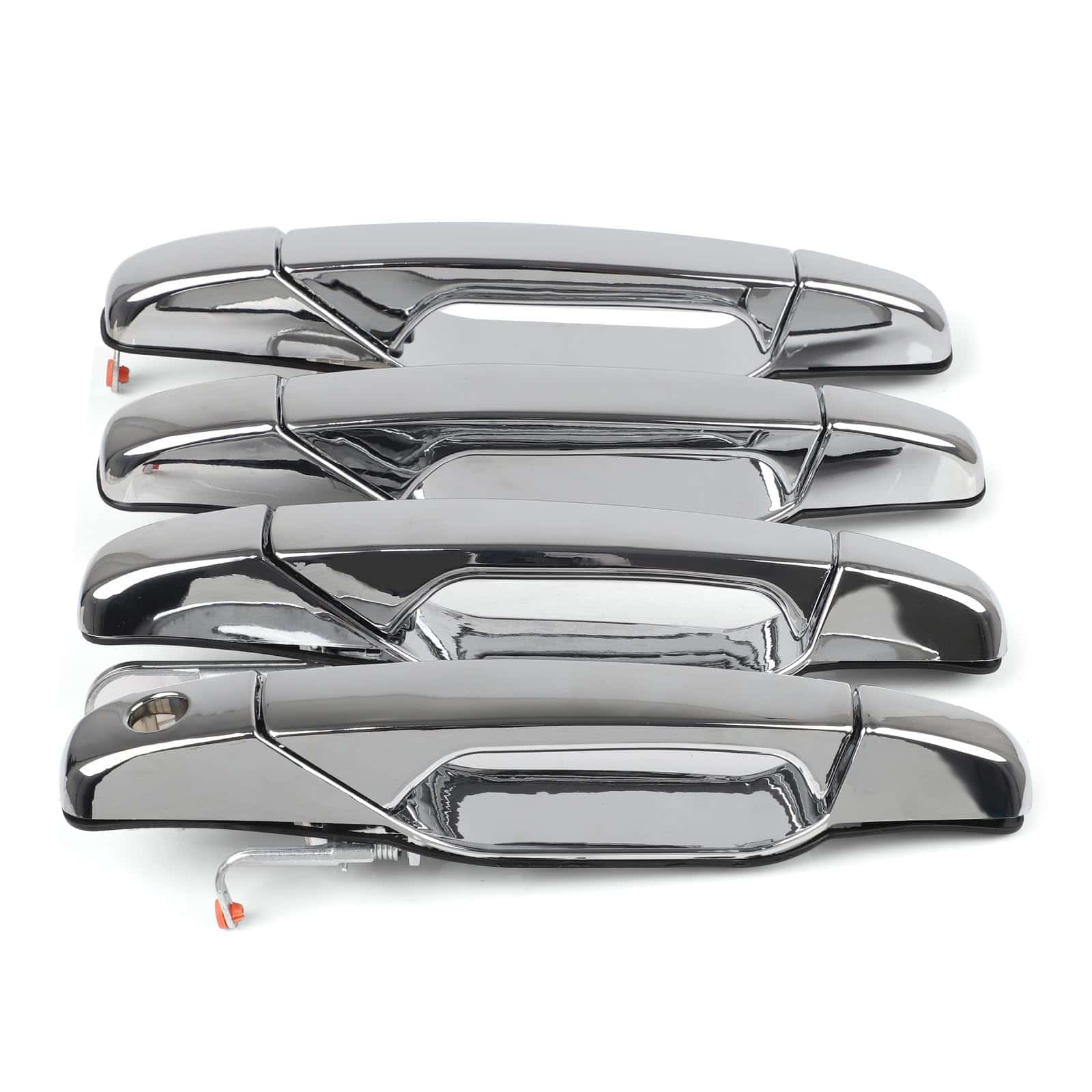 4PCS Manija de la puerta exterior cromada Delantera Trasera