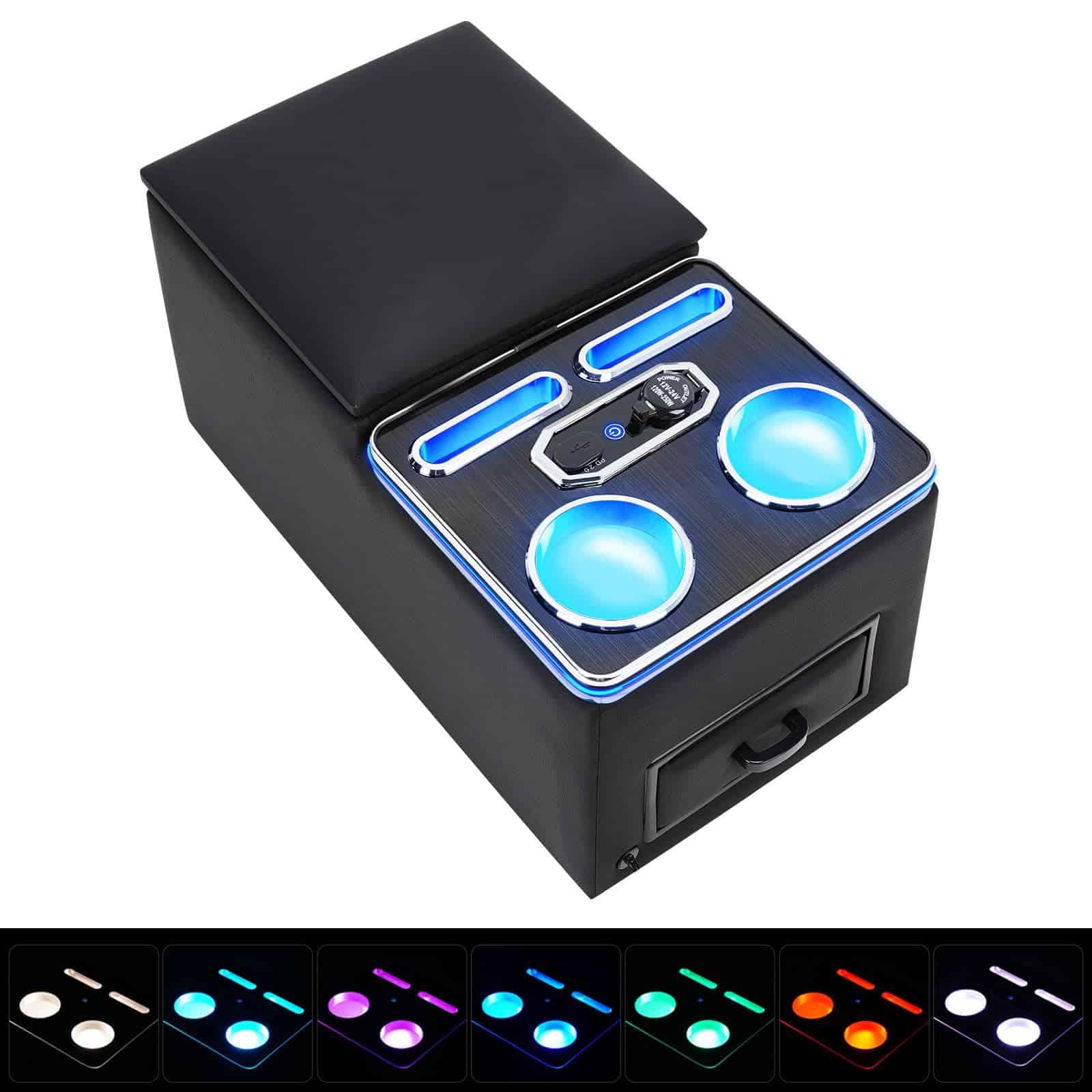 Consola Central para Asiento de Banco Universal, -Negro