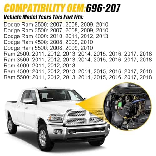 Manguera de admisión de aire del motor 696-207 para Dodge - Imagen 3