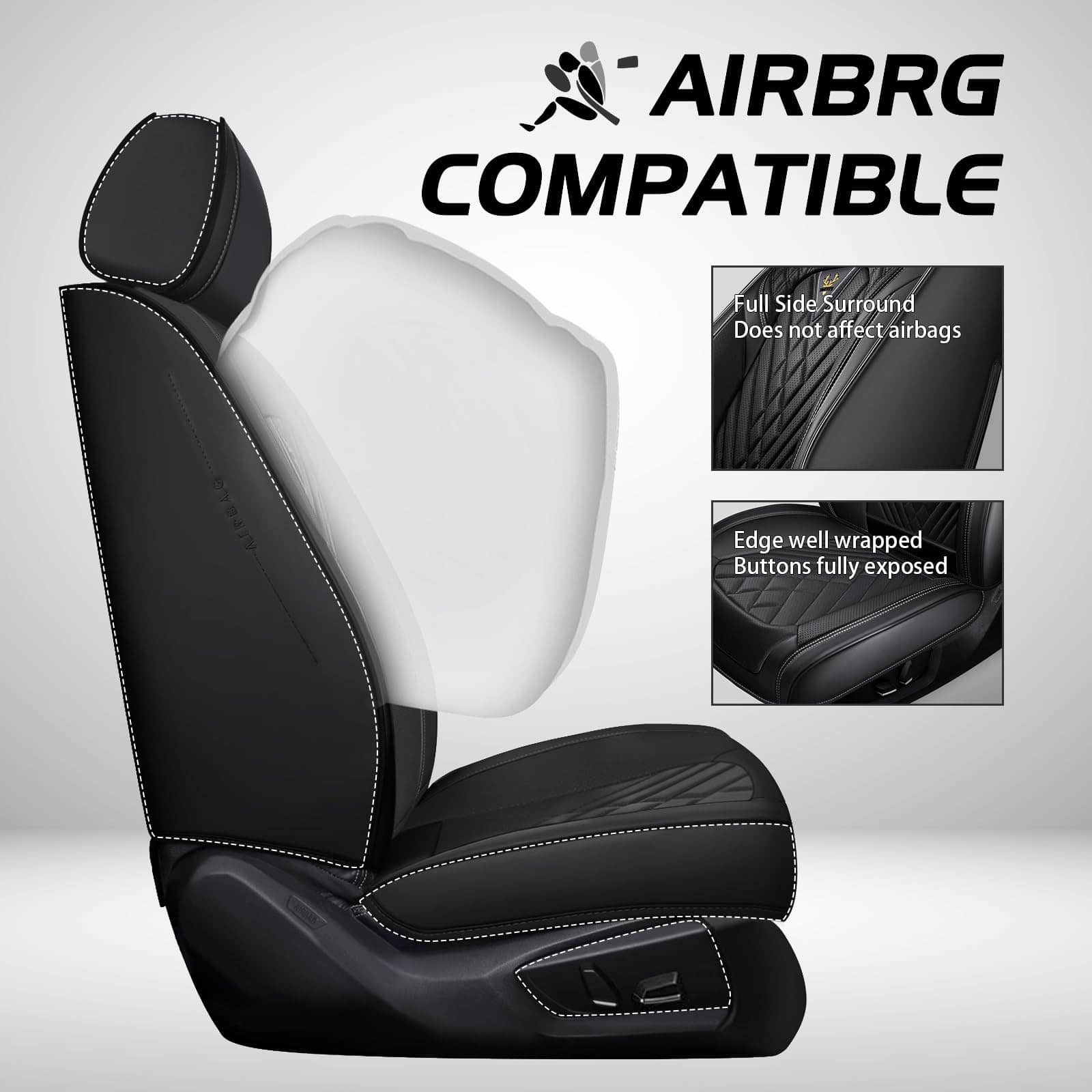 Cubierta para asiento de coche KSJH, se adapta al 98% de - Imagen 5