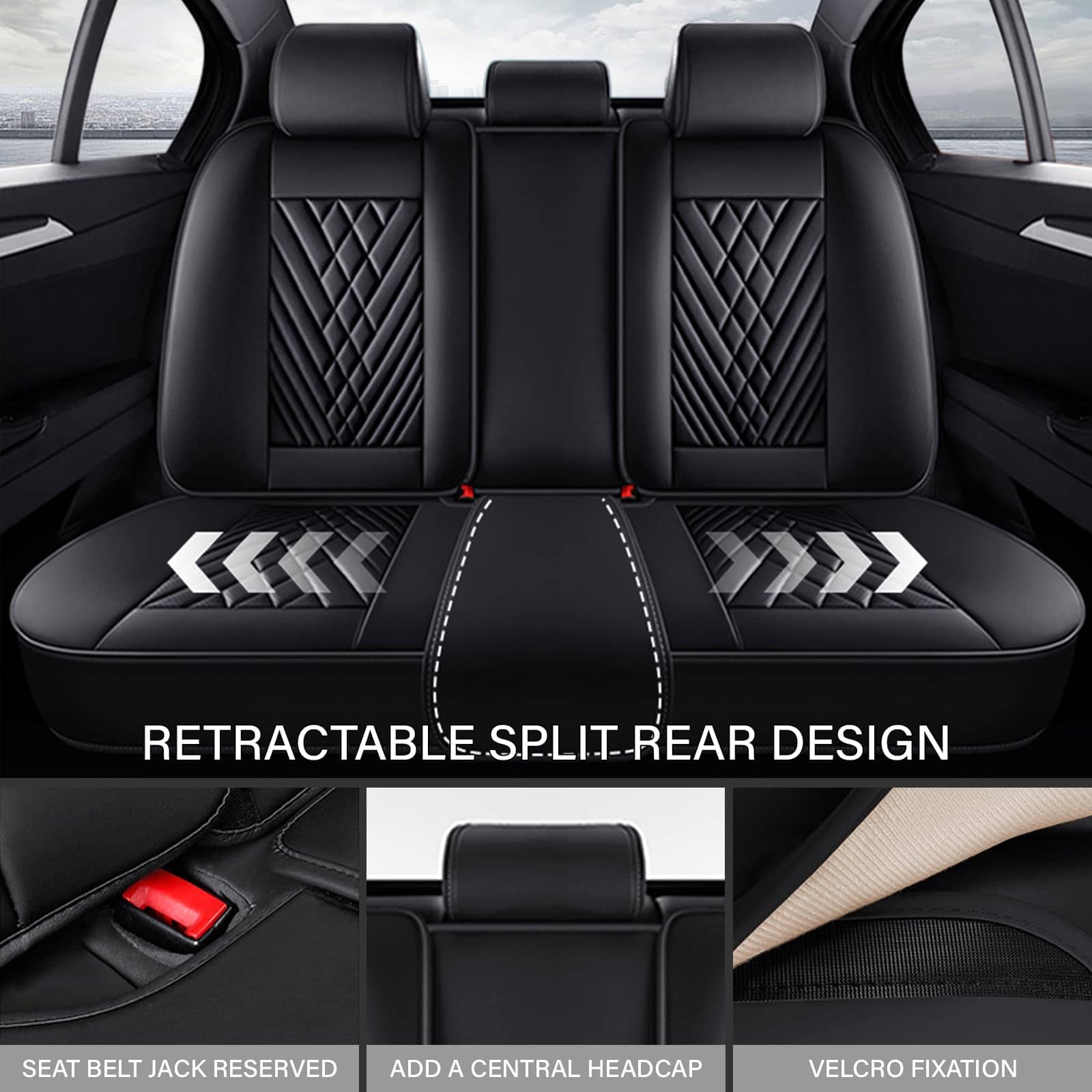 Cubierta para asiento de coche KSJH, se adapta al 98% de - Imagen 4