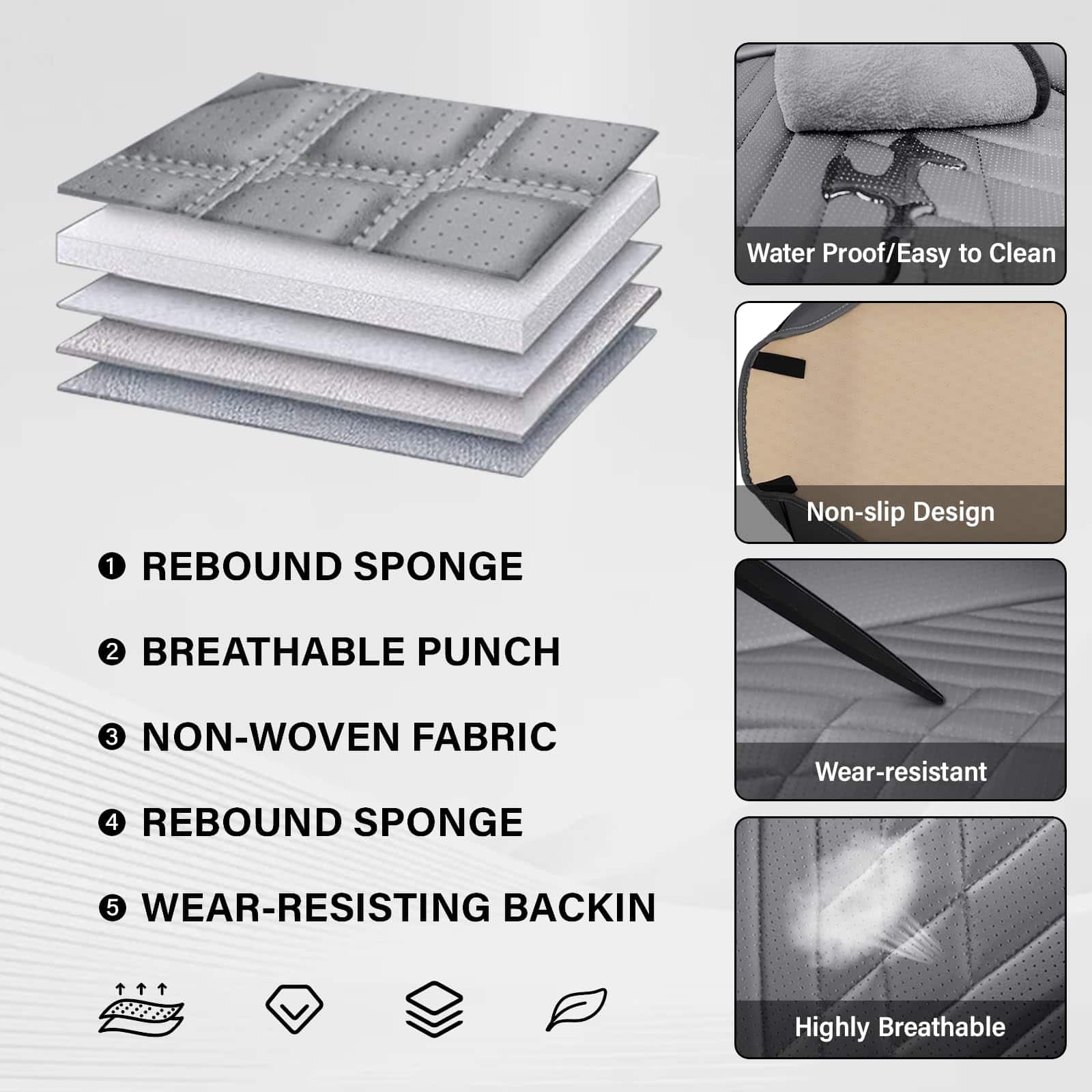 Funda de Asiento para Auto Compatible con el 98% de RAM - Imagen 5