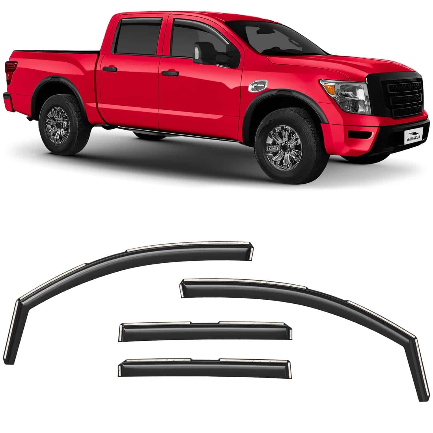 Voron Glass In-Channel Extra Durable Rain Guards para