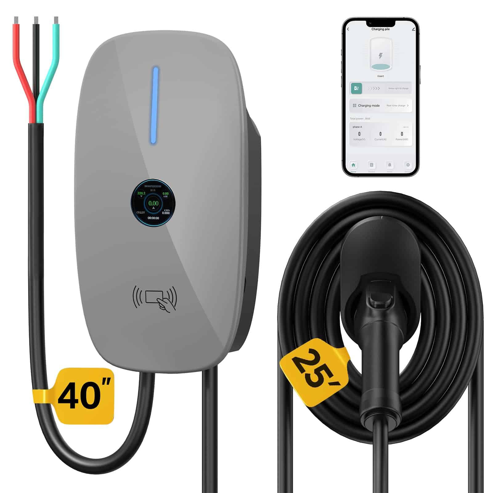 Cargador para vehículos eléctricos Sixthgu Level 2 de 48