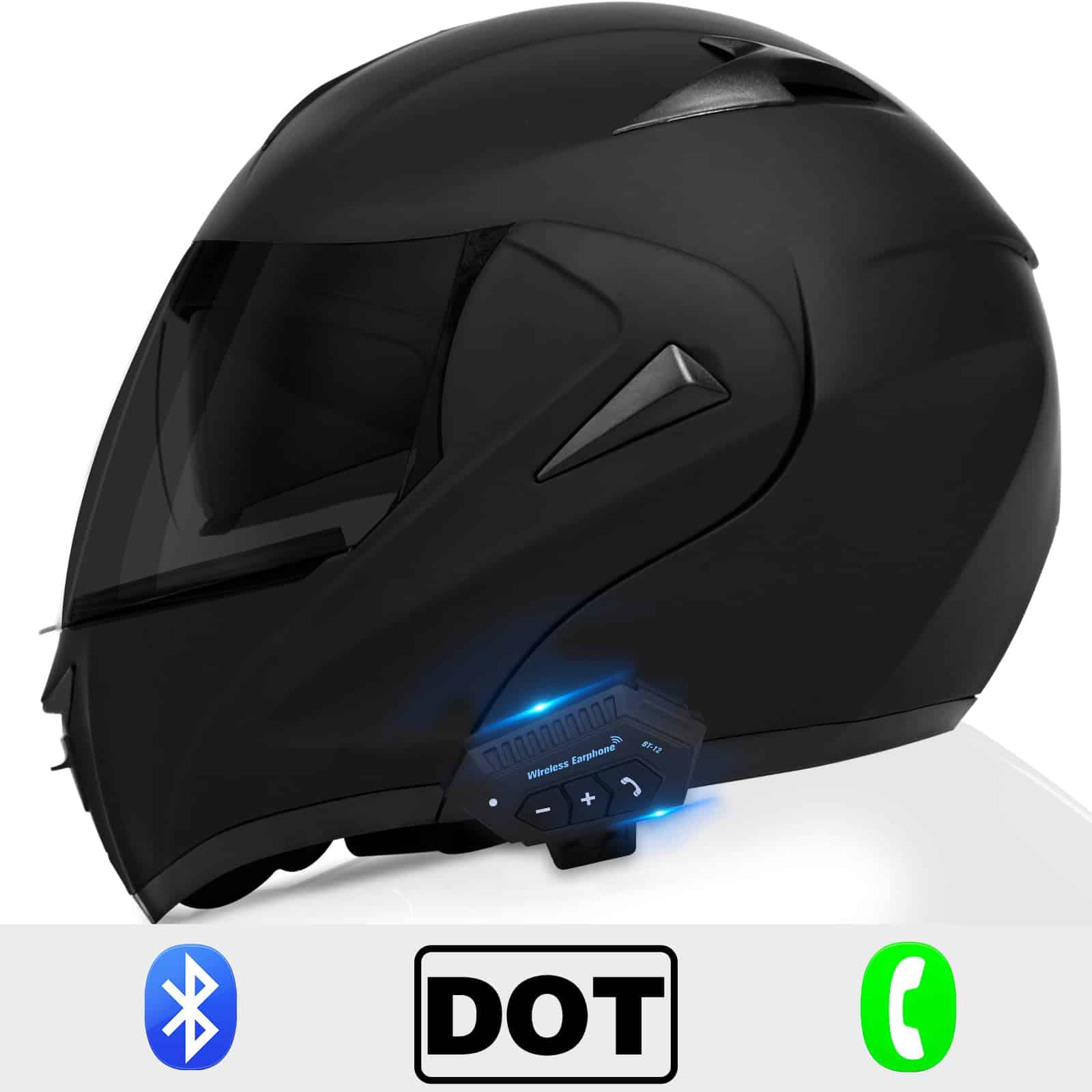 Casco Bluetooth Modular para Motocicleta, Aprobado por DOT - Imagen 3