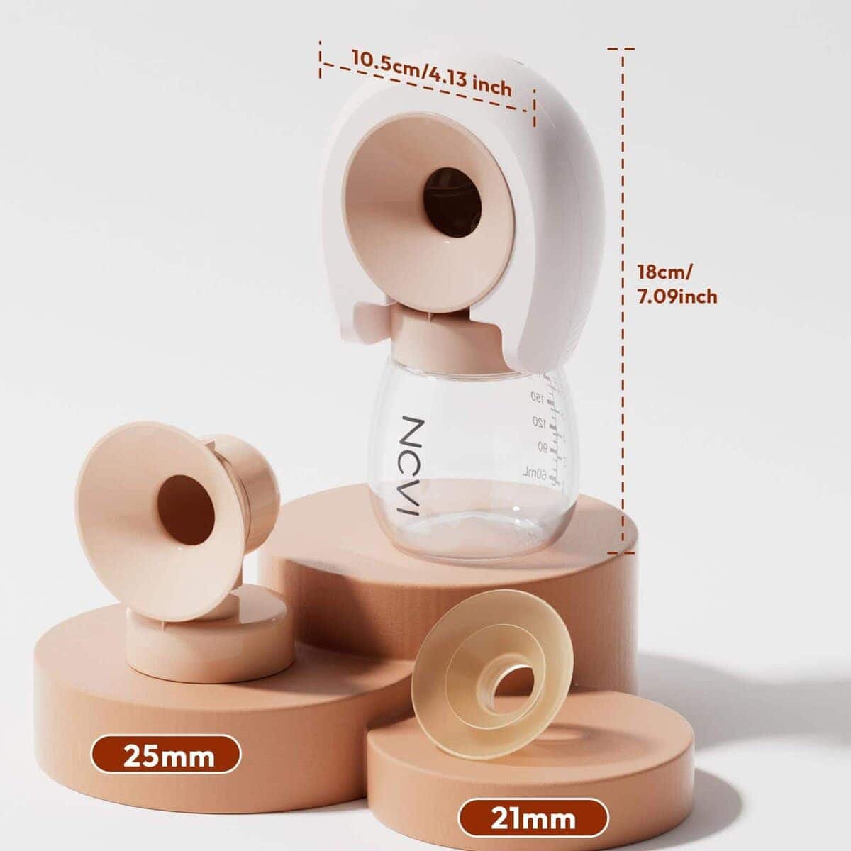 Sacaleches inalámbrico NCVI 8113 manos libres 21/25mm, - Imagen 5