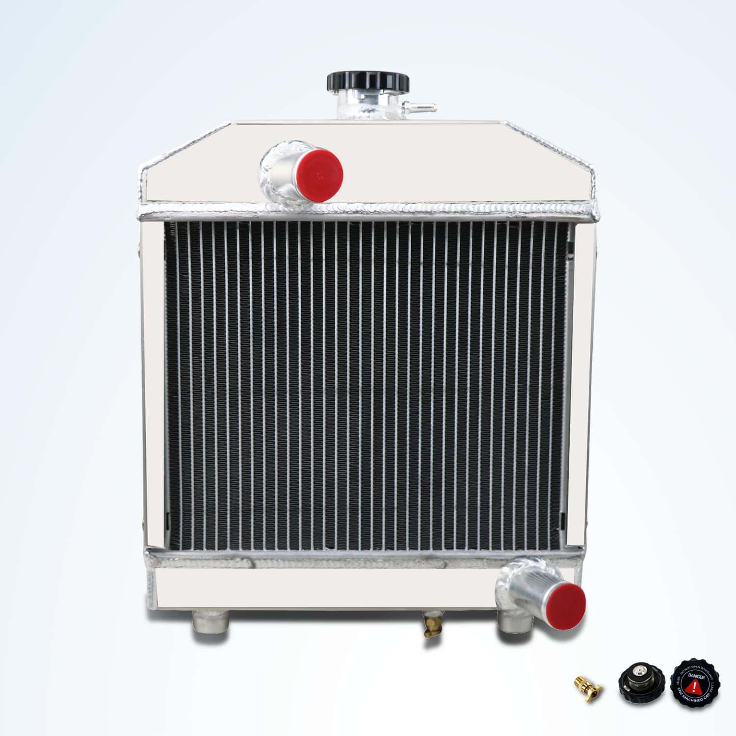 Radiador de aluminio de 2 filas 15553-72060 con ventilador