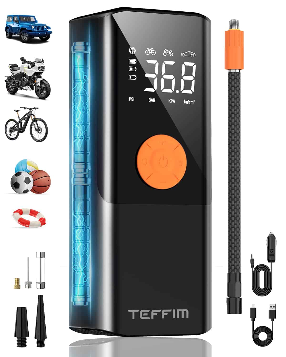 Compresor de Aire Portátil para Neumáticos - 150PSI &