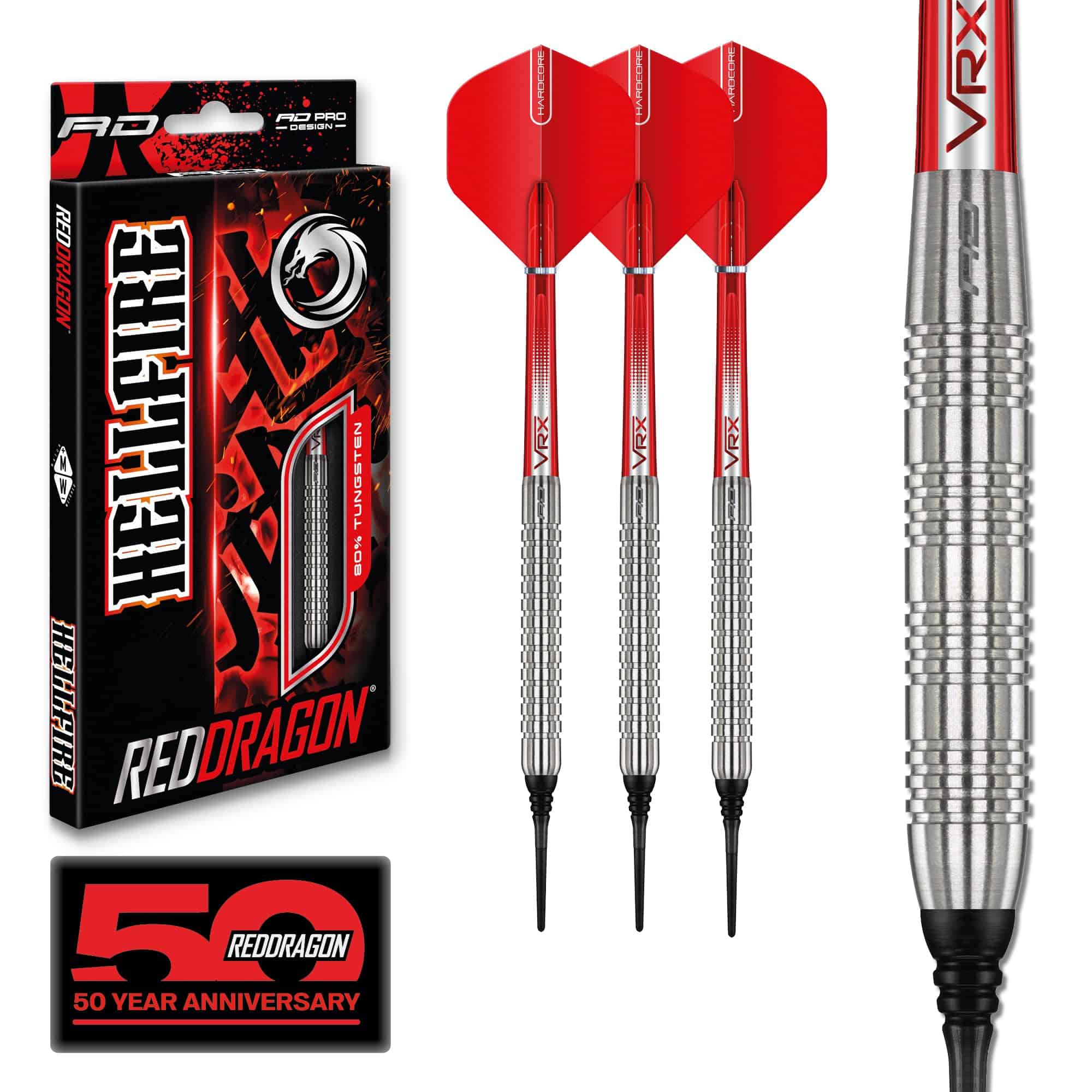 Set de Dardos RED DRAGON Hell Fire 18g Barrel / 20g Peso