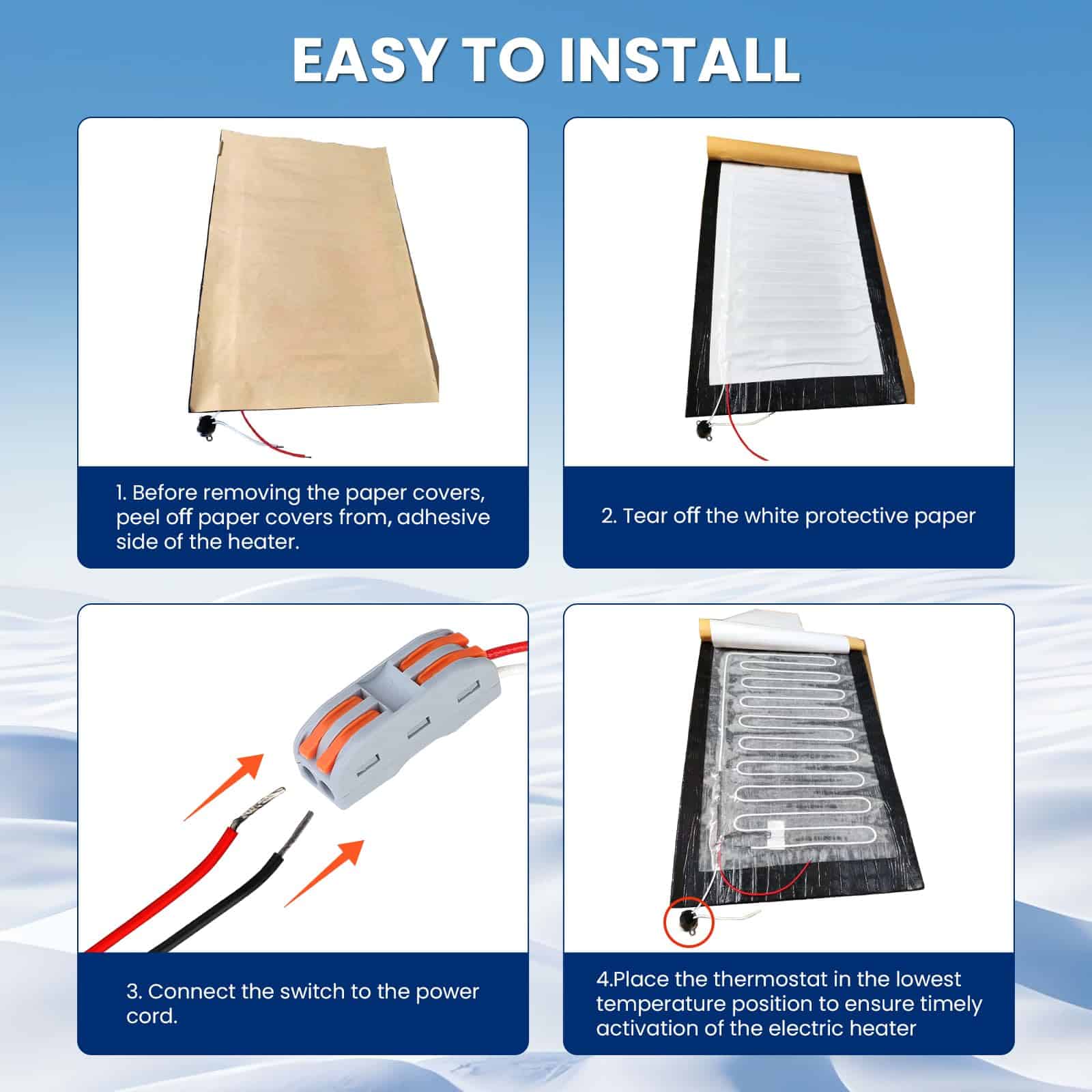 2 Pack vattceel RV Tank Heater Pad, con Calentador de - Imagen 6