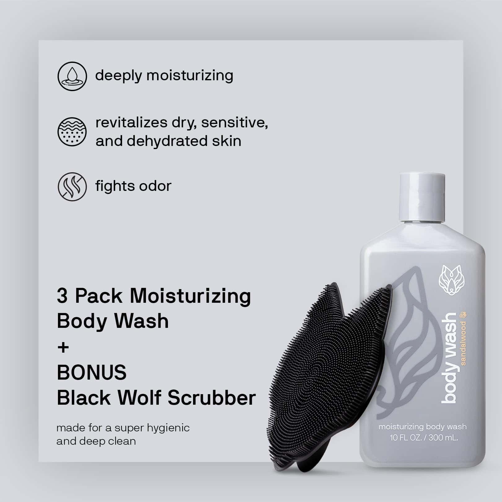 Kit de 3-Pack de Gel de Baño Hidratante Black Wolf & - Imagen 3