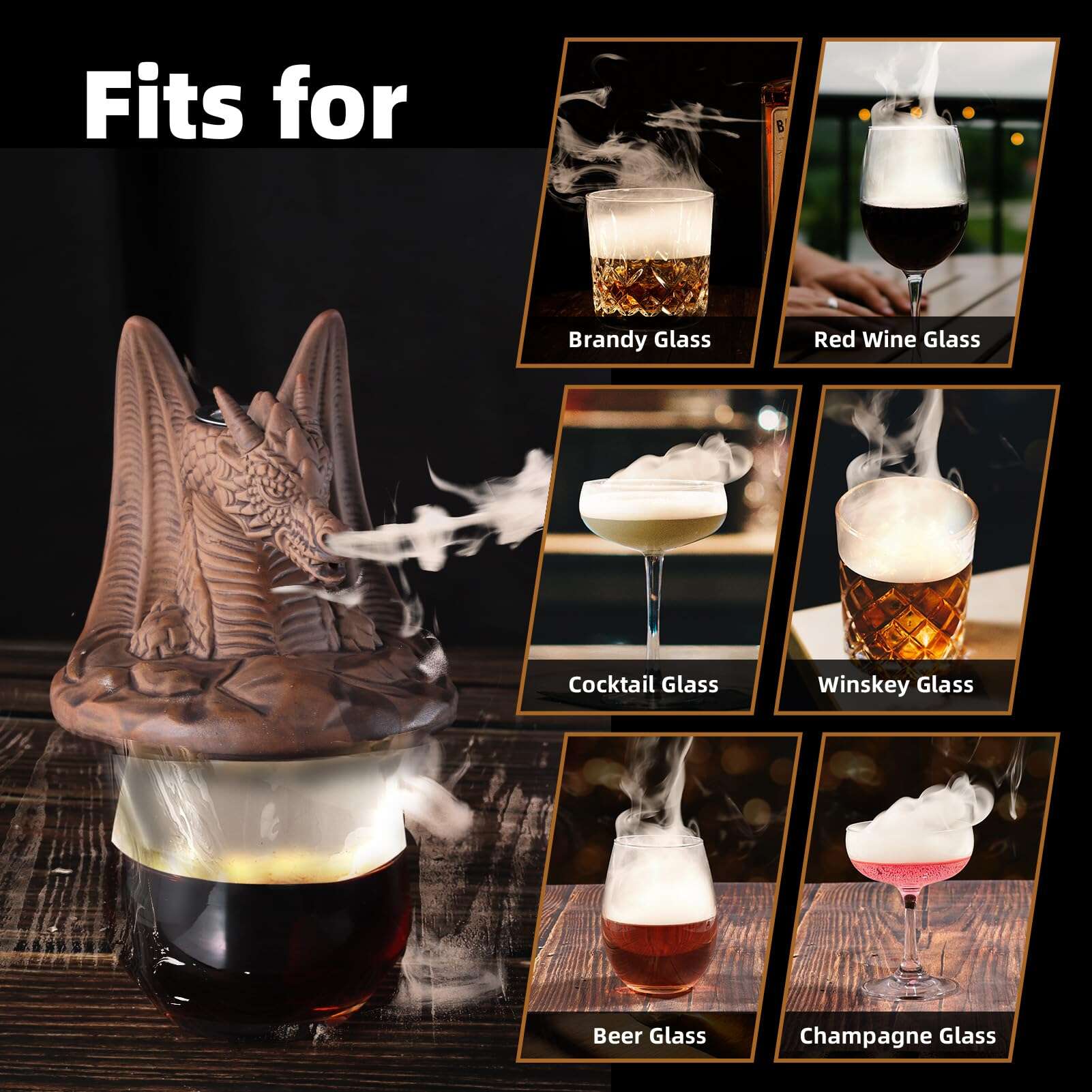 Kit de ahumador de cócteles con antorcha/Exquisito kit de - Imagen 3