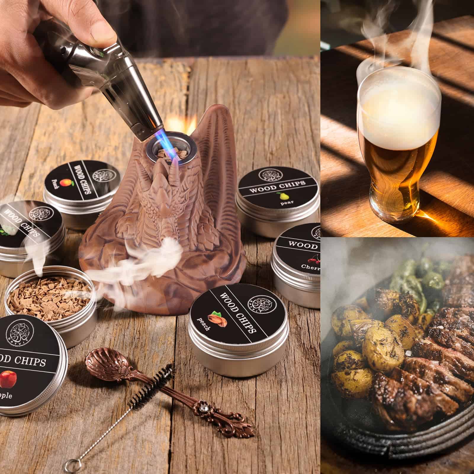 Kit de ahumador de cócteles con antorcha/Exquisito kit de - Imagen 4