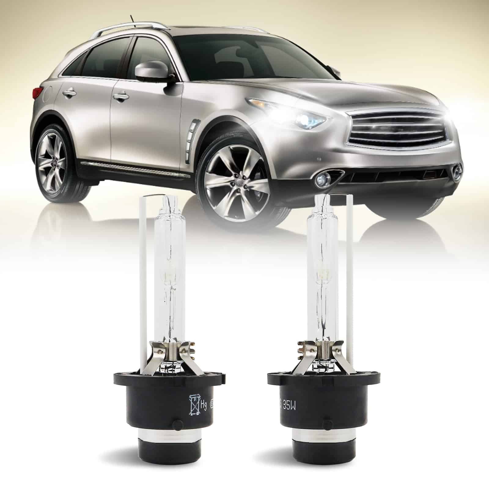 Bombillas de faros HID de xenón D2S 6000K blanco frío 35W