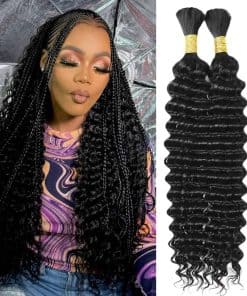Cabello de Trenzado Humano Deep Wave para Trenzas Bohemias