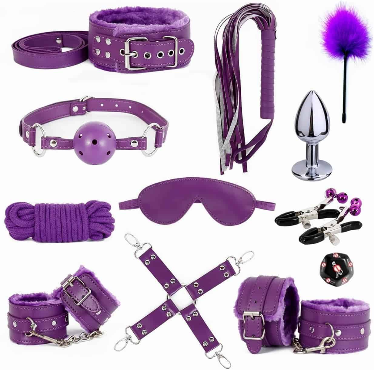 Set de Accesorios Púrpura de 12 Piezas para Regalo de