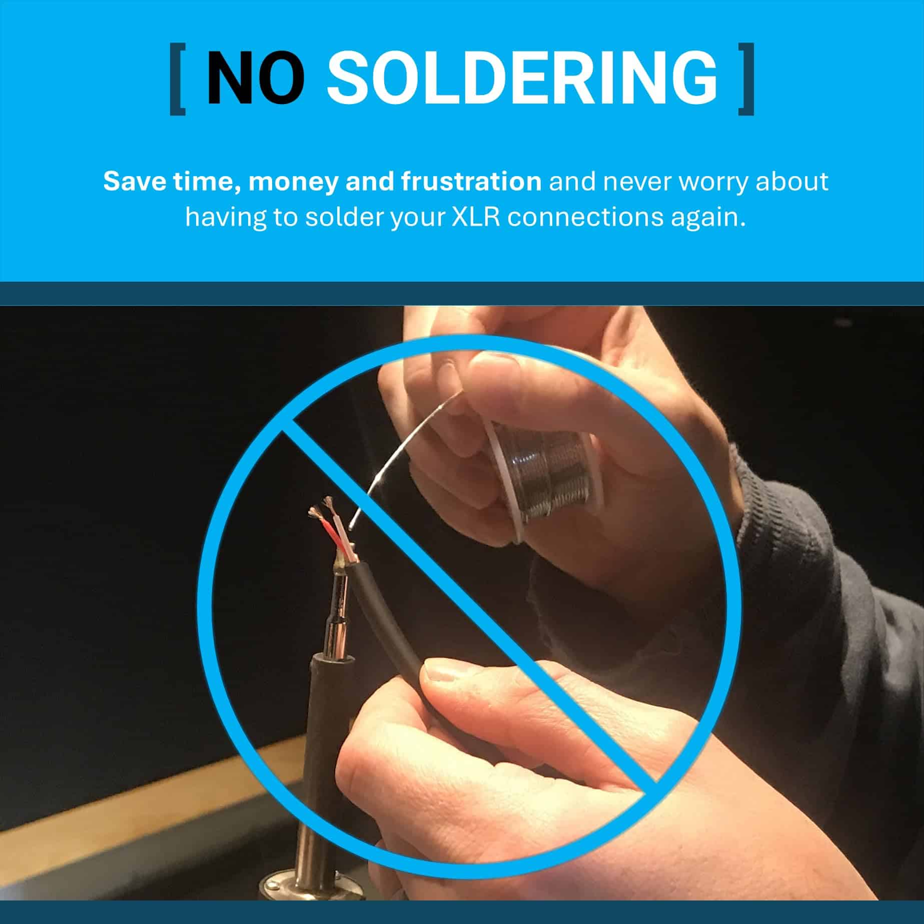 Cable pasante XLR DIYTECH Premium, sin soldadura, para caja - Imagen 5