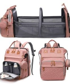 Bolso para pañales para bebé con estación de cambio,