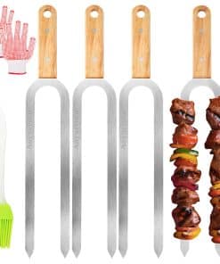 Anyuecoco Brochetas para Asar a la Parrilla, 4 Piezas -