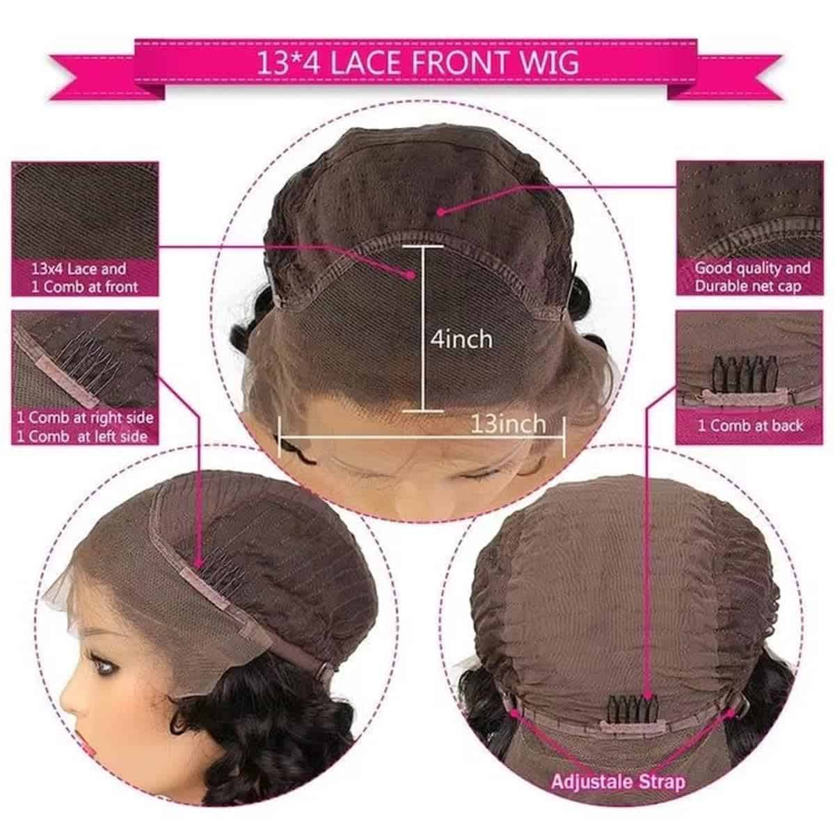 Pelucas de Encaje Recto Largo con Reflejos en Color Marrón - Imagen 8