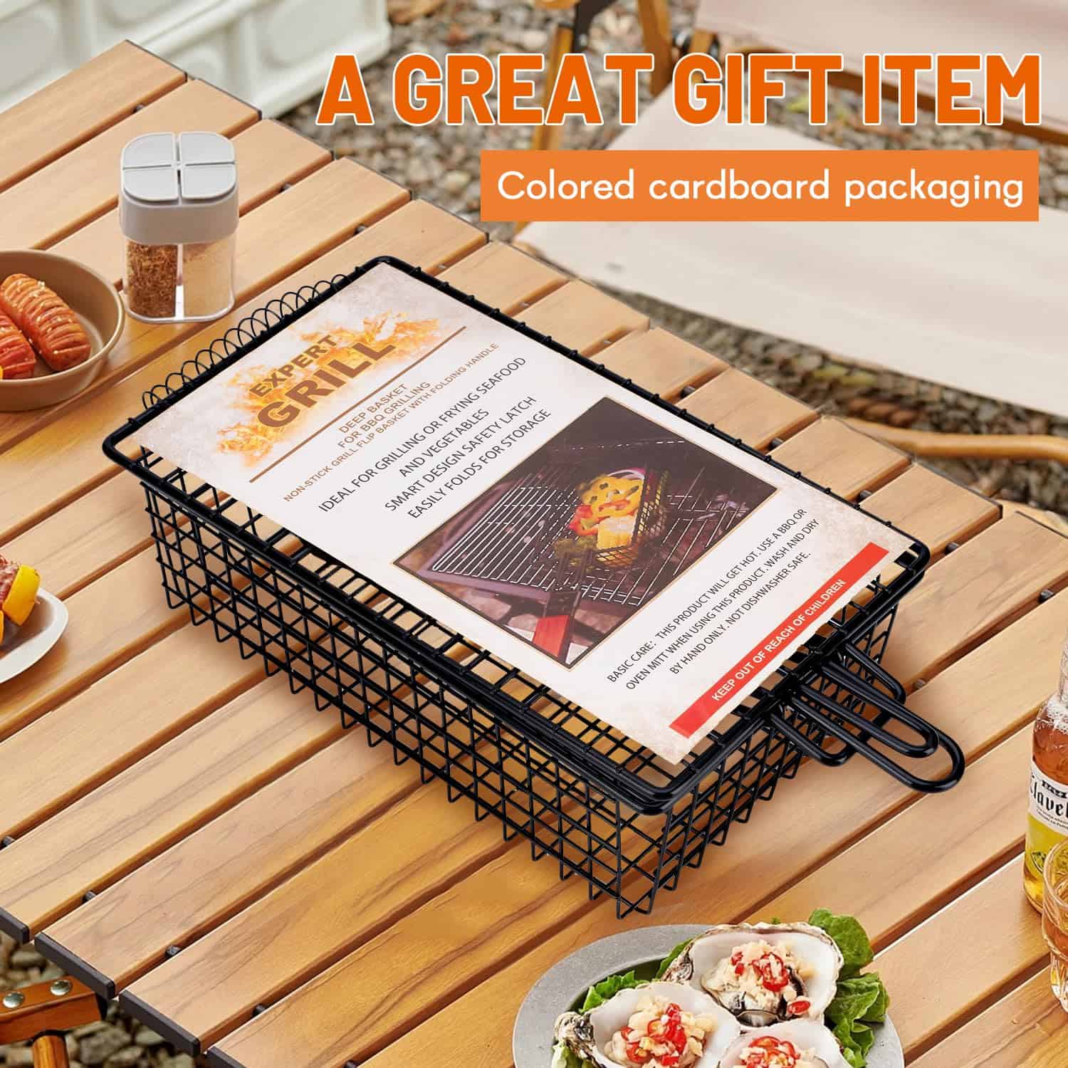 Cesta de Parrilla Abatible de Asa Plegable JUCT - Imagen 6