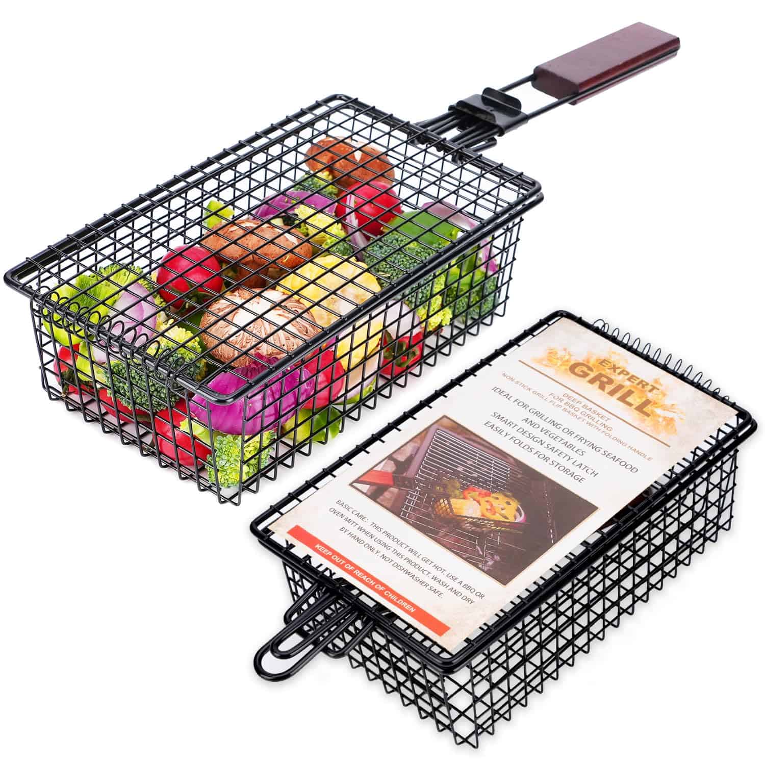 Cesta de Parrilla Abatible de Asa Plegable JUCT